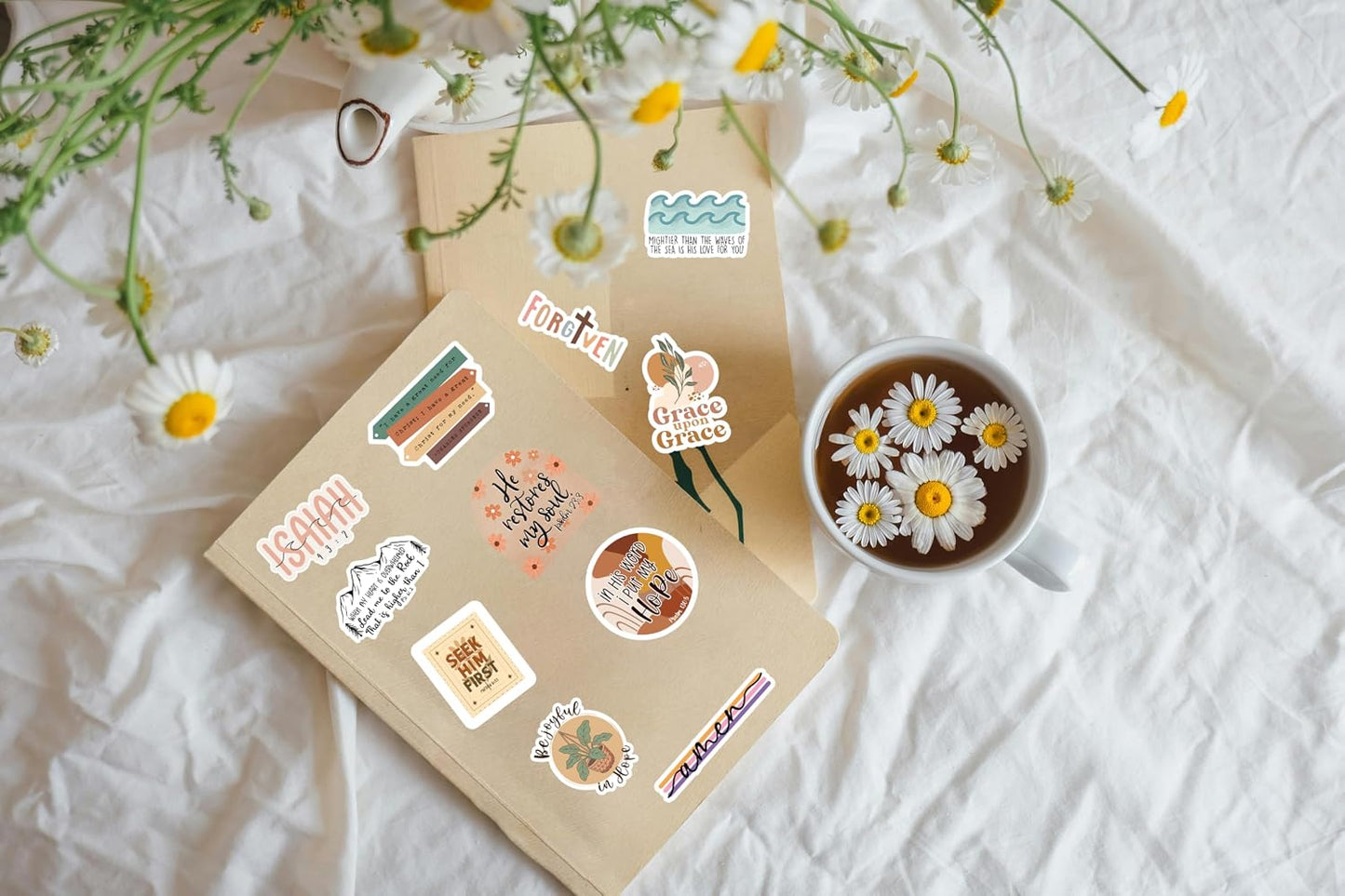 160pcs Boho Christian Stickers by Puraesla - Inspirational Bible Verse Stickers, Waterproof Vinyl Faith & Jesus Decals for Journaling Bibles Water Bottle Scrapbook Laptop Gifts for Kids