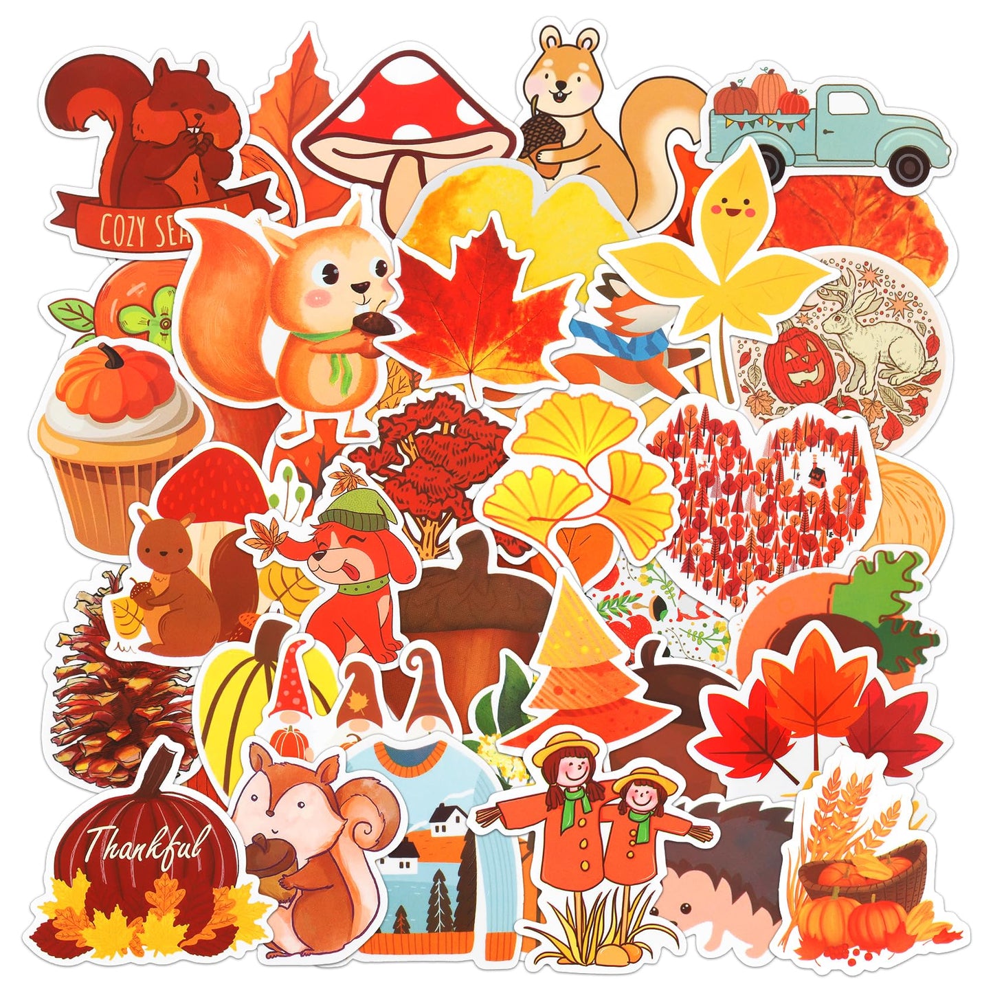 Halloween Stickers, 100Pcs Self Adhesive Halloween Stickers Bulk, Waterproof Vinyl Pumpkin Ghost Sticker Decals for Scrapbooking Envelopes DIY Crafts Holiday Trick or Treat Halloween Party Decorations