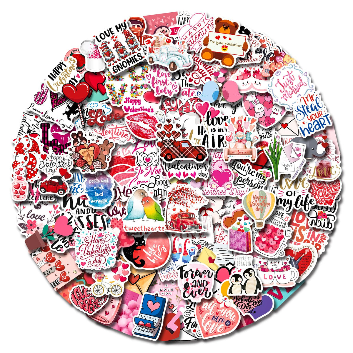 AOWDIAO 200 Pcs Cute Christmas Vinyl Stickers for Water Bottles, Scrapbooking & Crafts – Fun Holiday Party Favors, Xmas Gifts for Kids & Adults