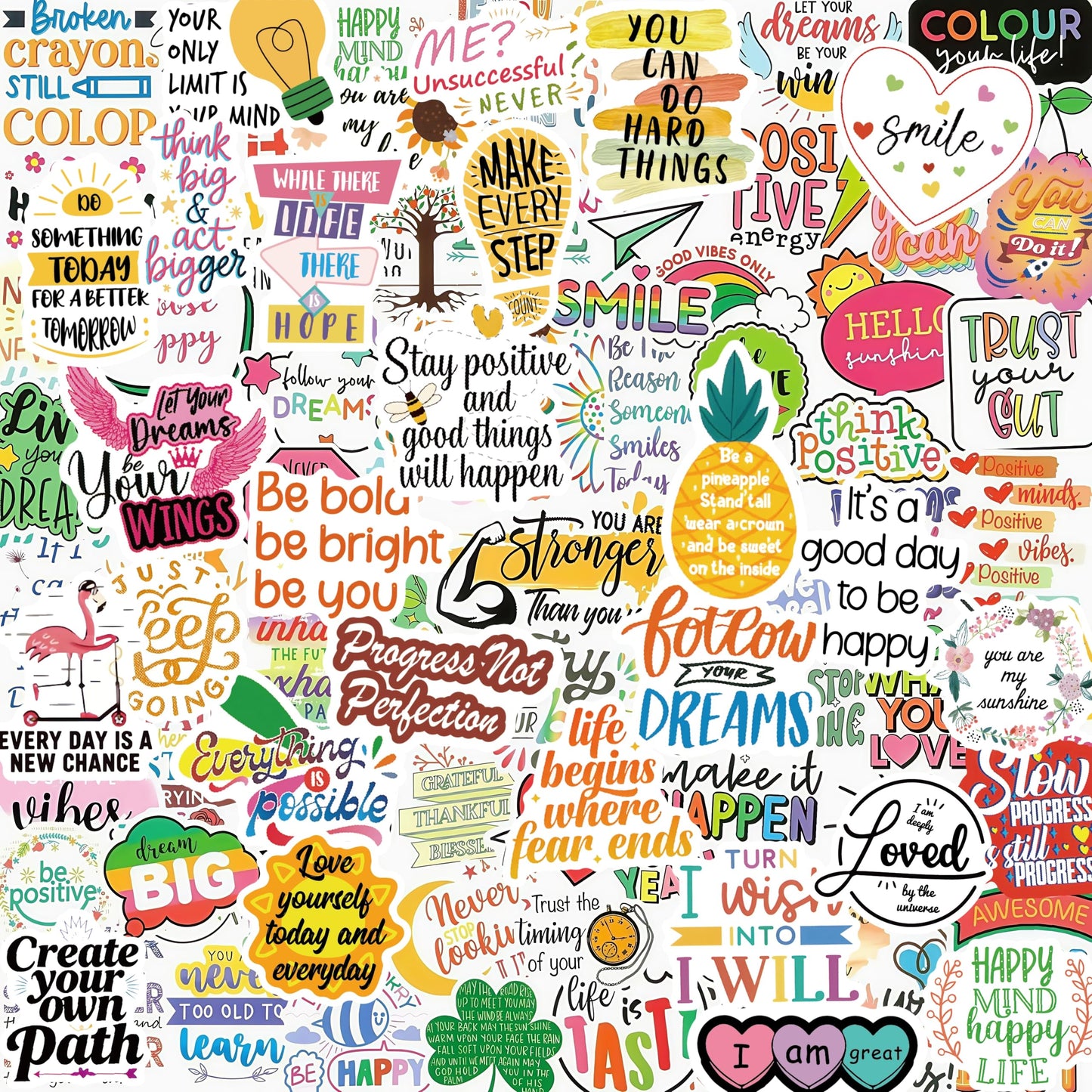 300PCS Motivational Inspirational Quote Stickers for Adults Teens Students