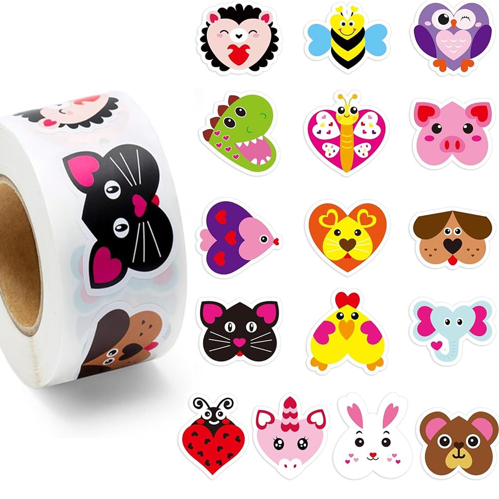 500Pcs Christmas Bauble Stickers Roll 1.2in Winter Xmas Bell Sticker
