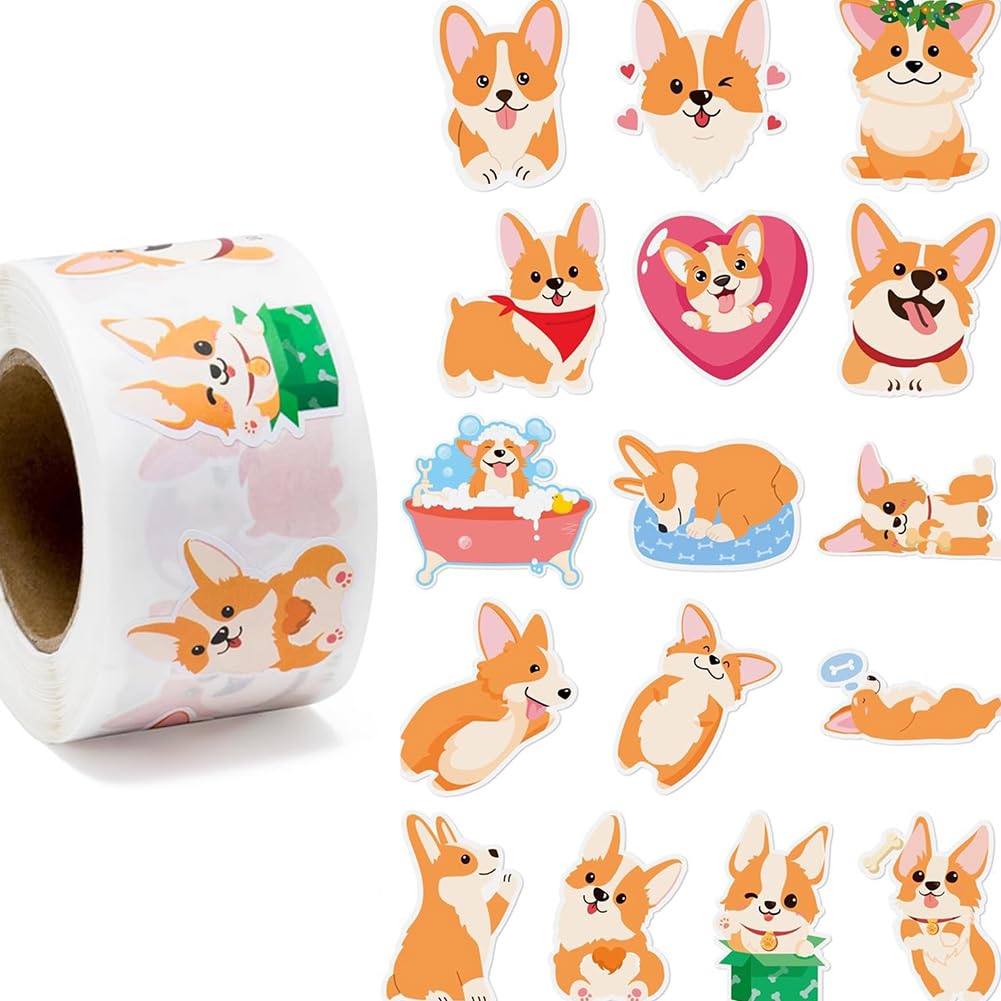 500Pcs Easter Stickers 1.2in Spring Happy Easter Bunny Stickers Roll 9 Designs Waterproof Self-Adhesive Rabbit Sticker for Holiday Party Envelopes Scrapbook Decorations Supplies