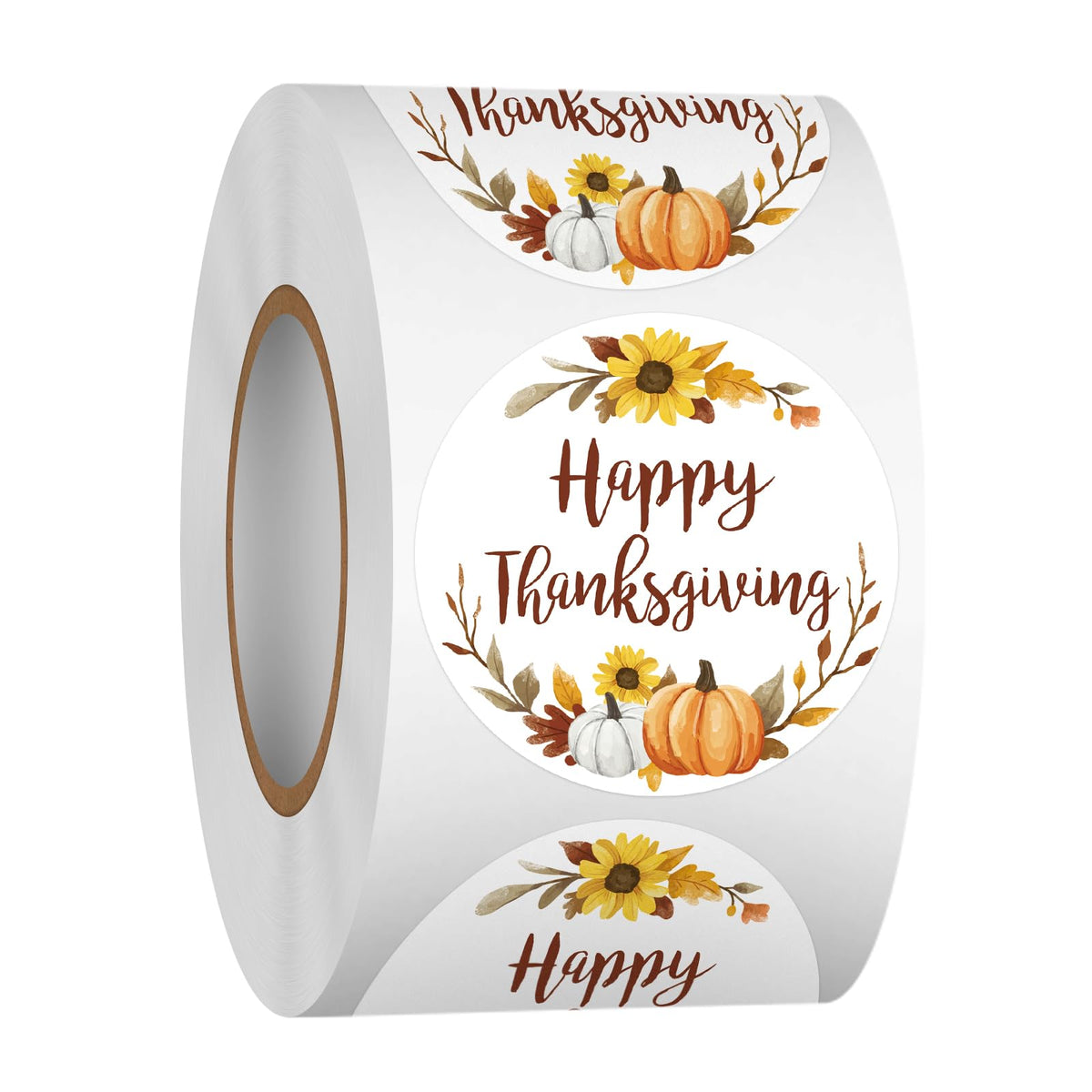 Heyfibro 500 Pcs 1.5 Inch Happy Holidays Stickers Christmas Sticker Roll for Envelopes,Gift Packing,Cards,Party Supplies (Snowflake)