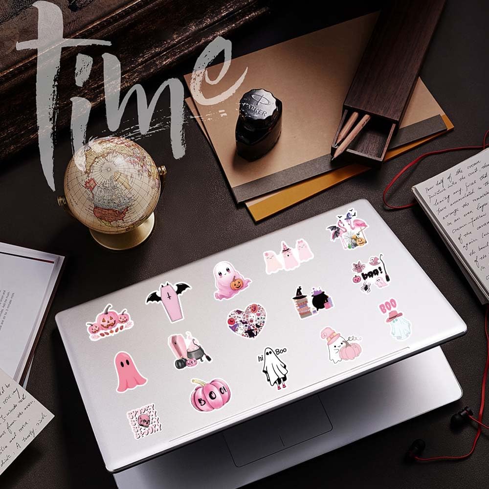 Pink Halloween Stickers Pinkoween Party Favors for Girls