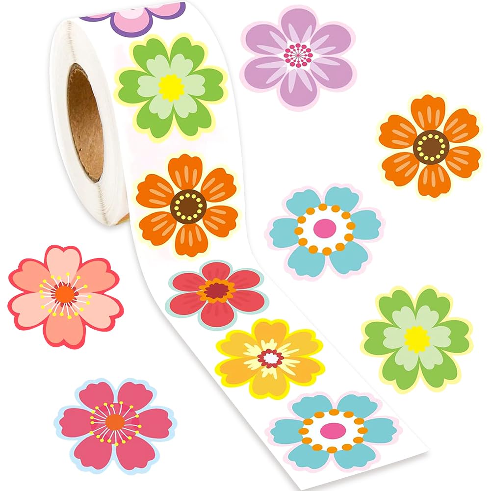 500Pcs Christmas Bauble Stickers Roll 1.2in Winter Xmas Bell Sticker