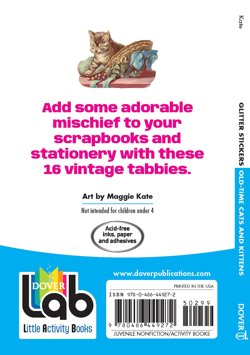 Glitter Stickers: Old-Time Cats and Kittens (Dover Little Activity Books: Pets)