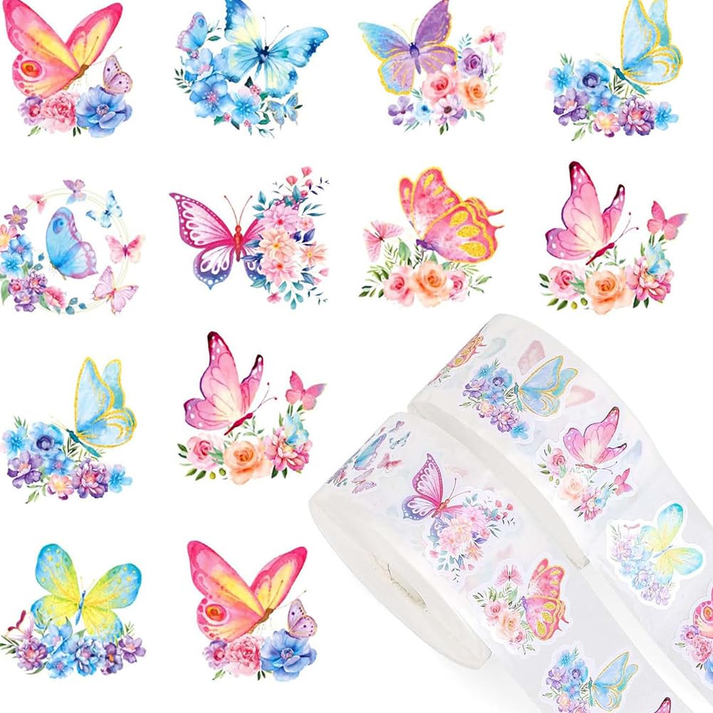 500Pcs Christmas Bauble Stickers Roll 1.2in Winter Xmas Bell Sticker