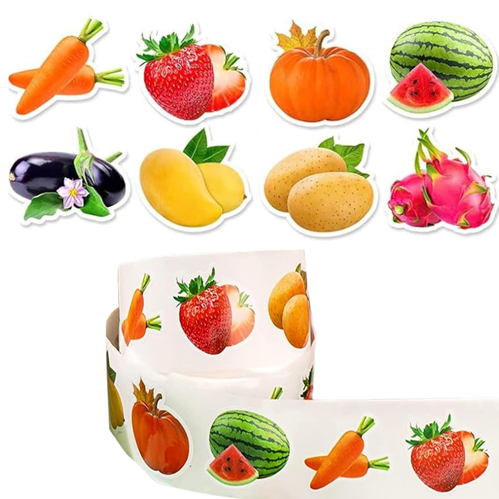500Pcs Christmas Bauble Stickers Roll 1.2in Winter Xmas Bell Sticker