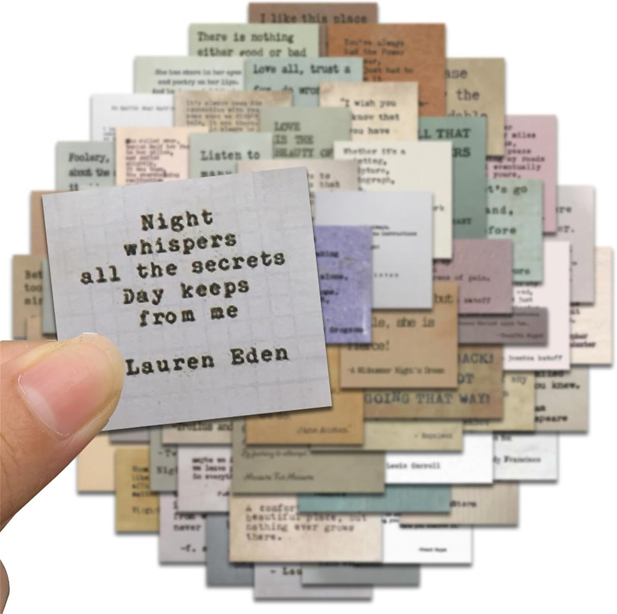 Quote Inspirational Sticker Motivational Decal for Scrapbook Supplies 60PCS