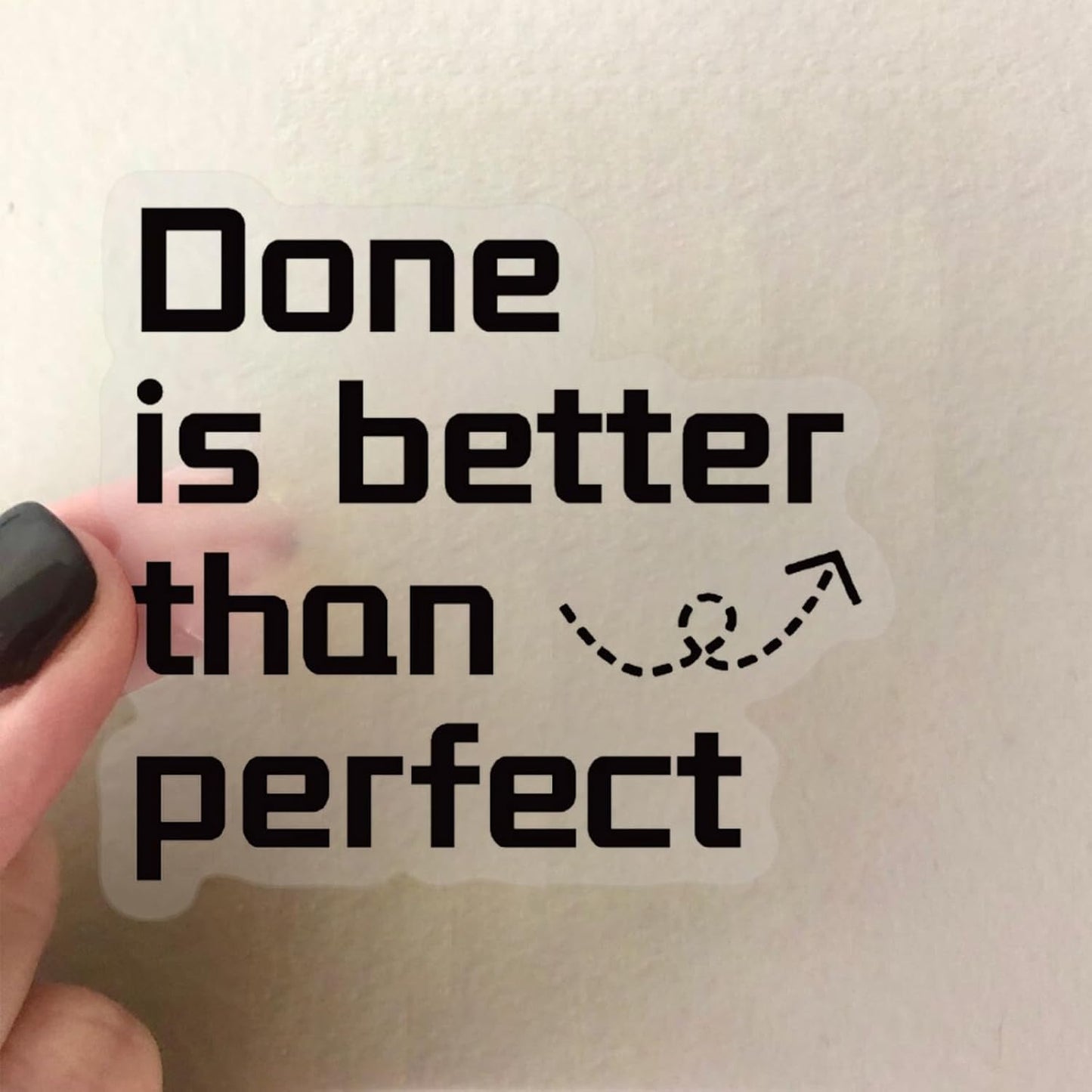 50PCS Transparent Inspirational Stickers, Black Quote Stickers