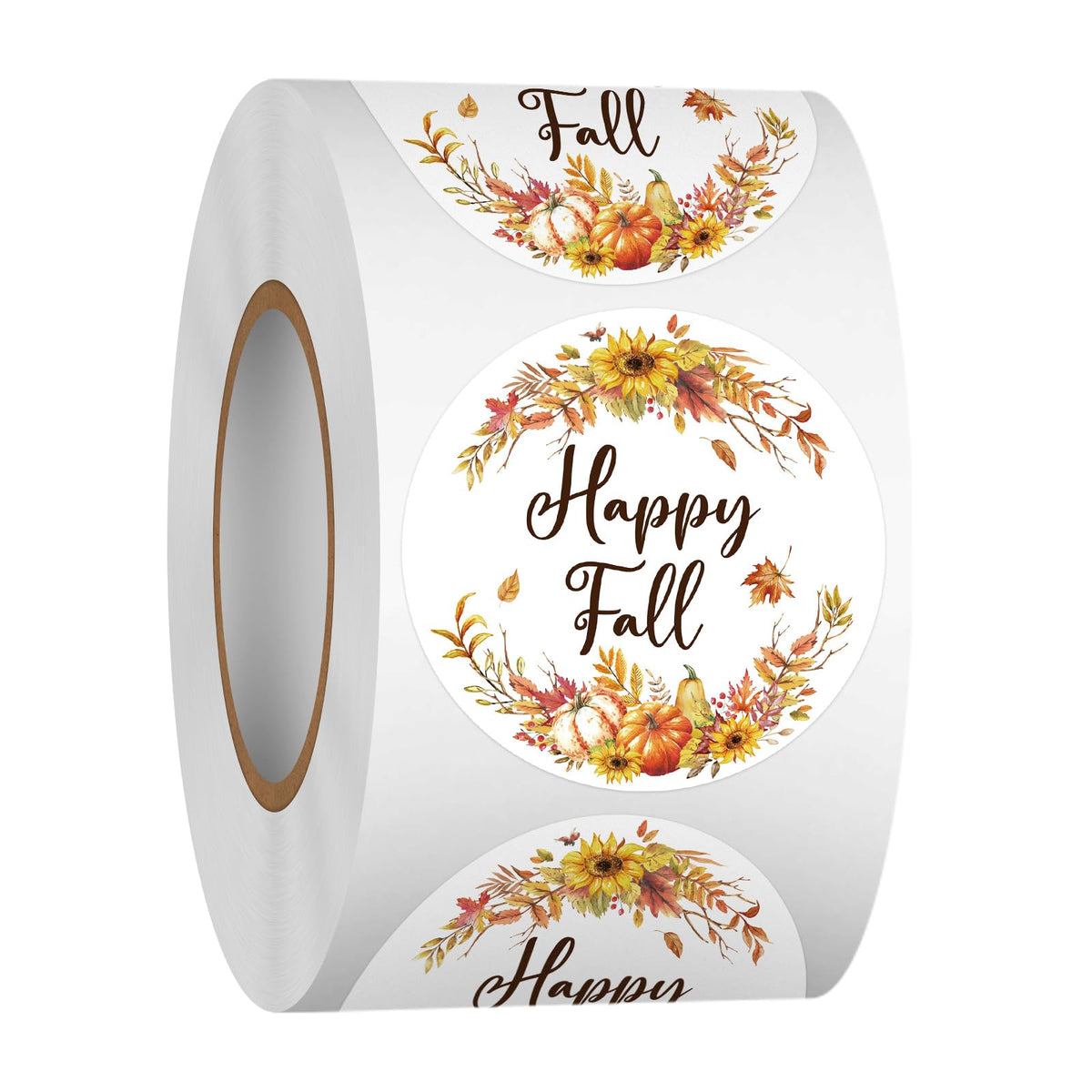 Louise Maelys 500 Pcs Happy Fall Stickers, 1.5Inch Autumn Squirrel Stickers
