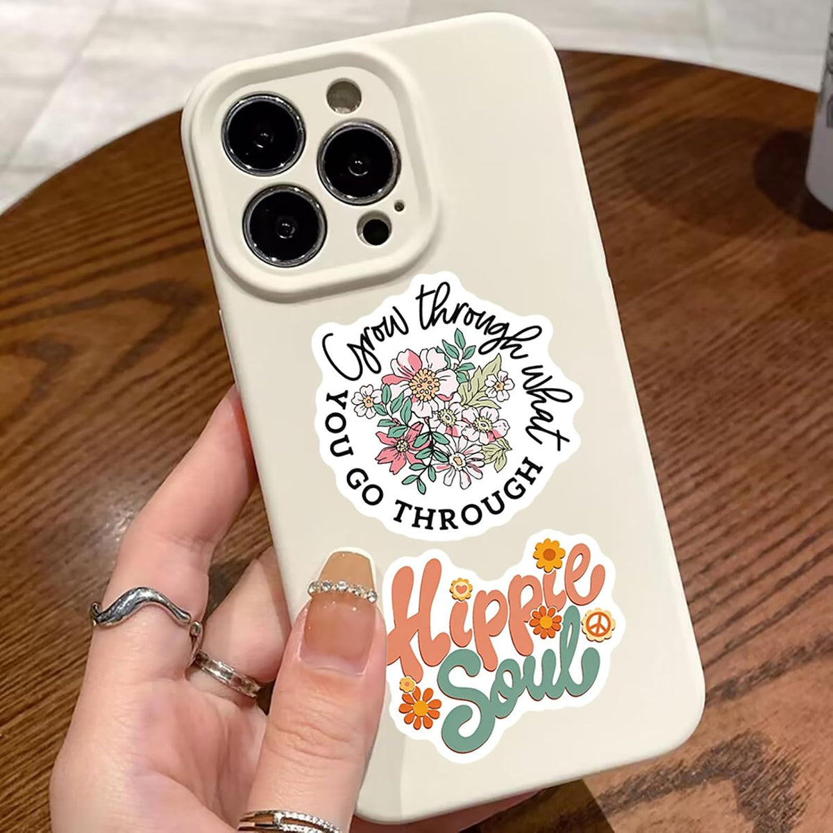 50pcs Flower Motivational Stickers, Motivational Quote Sticker for Water Bottle Adults Women TeenStickers, Vinyl Positive Stickers Decals for Laptop Journal Computer Phone Case(Colourful-P7)