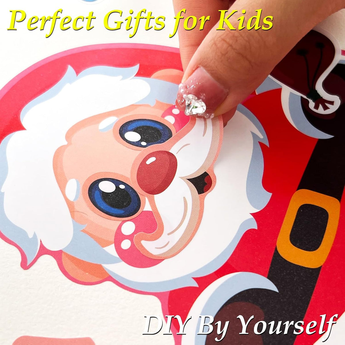 Aowplc Christmas Stickers 64 Sheets Make Your Own Christmas Characters Stickers for Kids Holiday Party Favors Crafts Activities Supplies