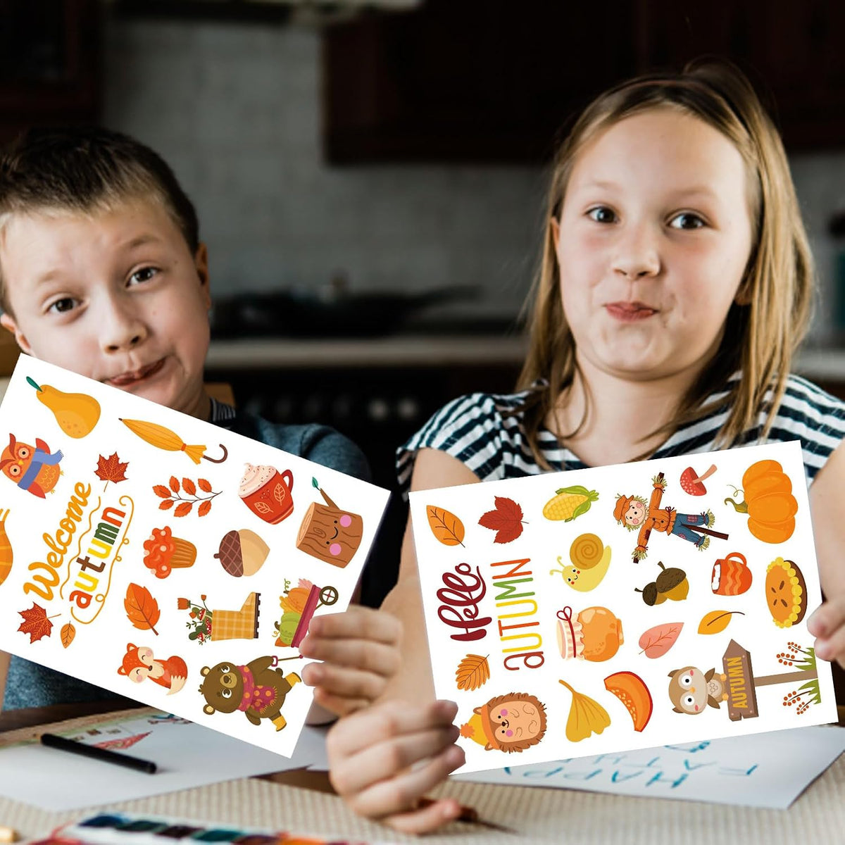 Fall Stickers Autumn Stickers 640PCS Thanksgiving Stickers for Kids Autumn