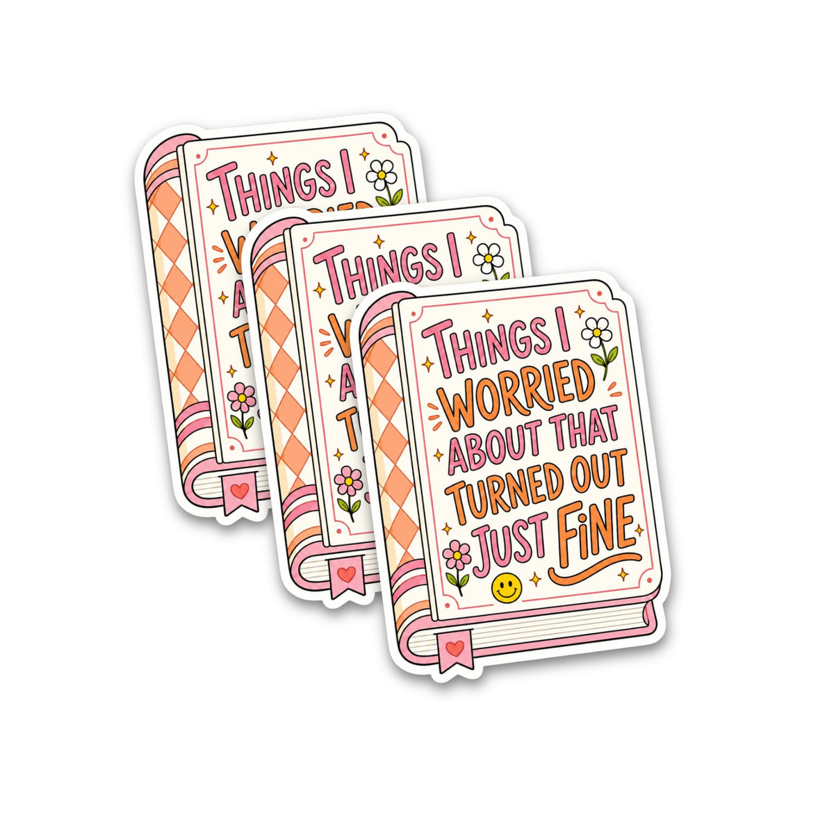 3pcs Funny Stickers for Adults, Funny Mental Health Stickers