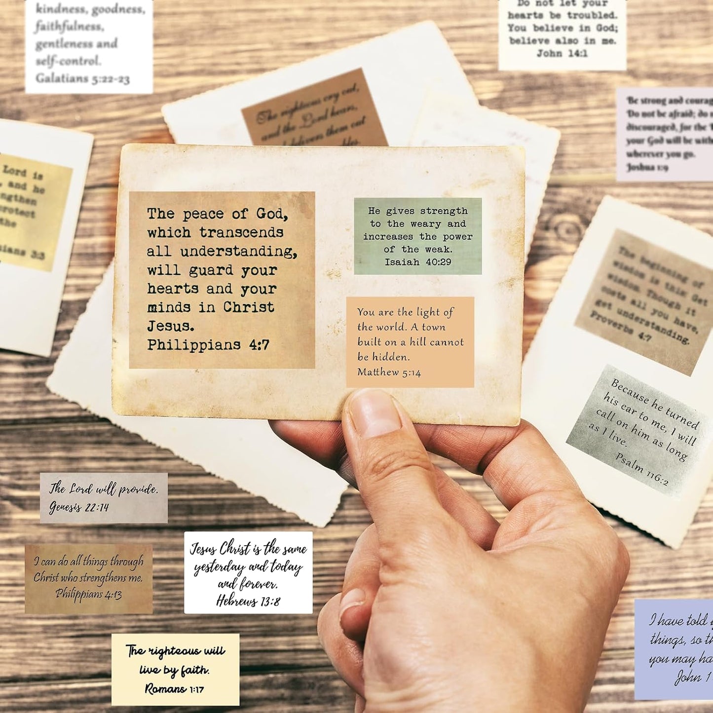 Bible Verse Stickers, Vintage Christian Quotes (120 PCS Unique (Mix 1))