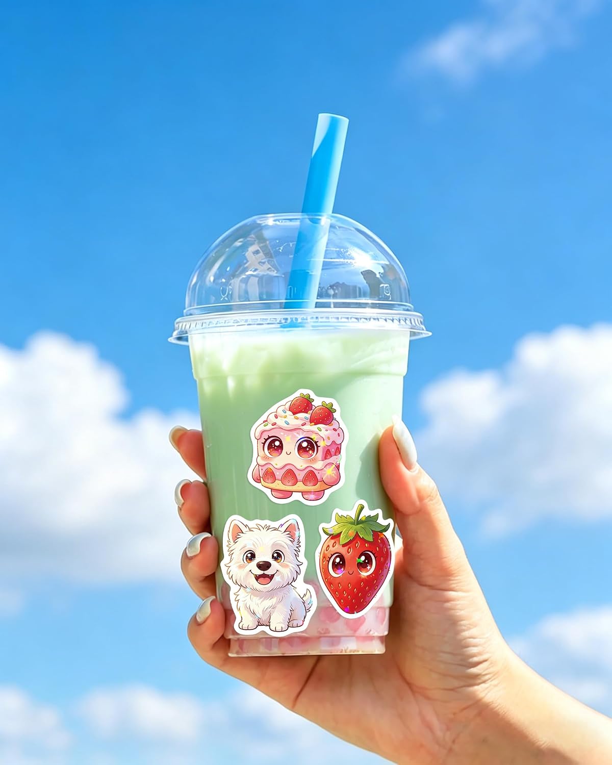 200PCS Cute Big Eye Stickers for Kids, Waterproof Kawaii Mixed All Big Eye Animal Plant and Food Vinyl Scrapbook Stickers for Water Bottle, Stationery, Luggage, Kids Party Essentials