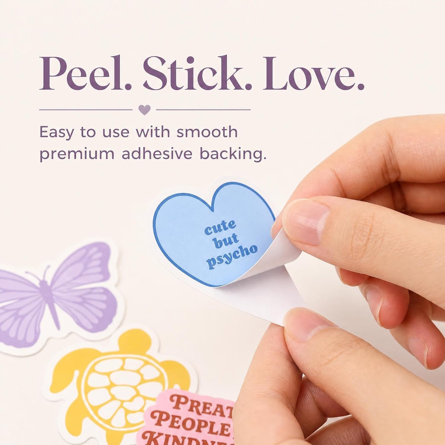 Motivational Sticker Set of 300 - Cute Inspirational Vinyl Stickers