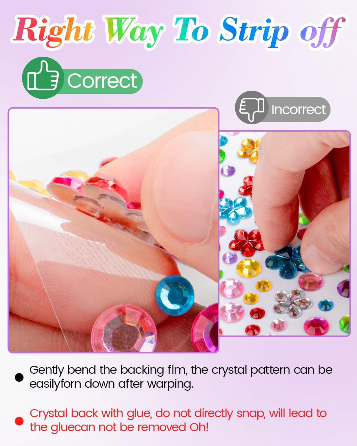 3062Pcs Gem Stickers-Self-Adhesive Face Jewelry Stickers, Acrylic Gems DIY Crafts, Sparkling Heart-Shaped Rhinestone, for Party & Holiday Supplies