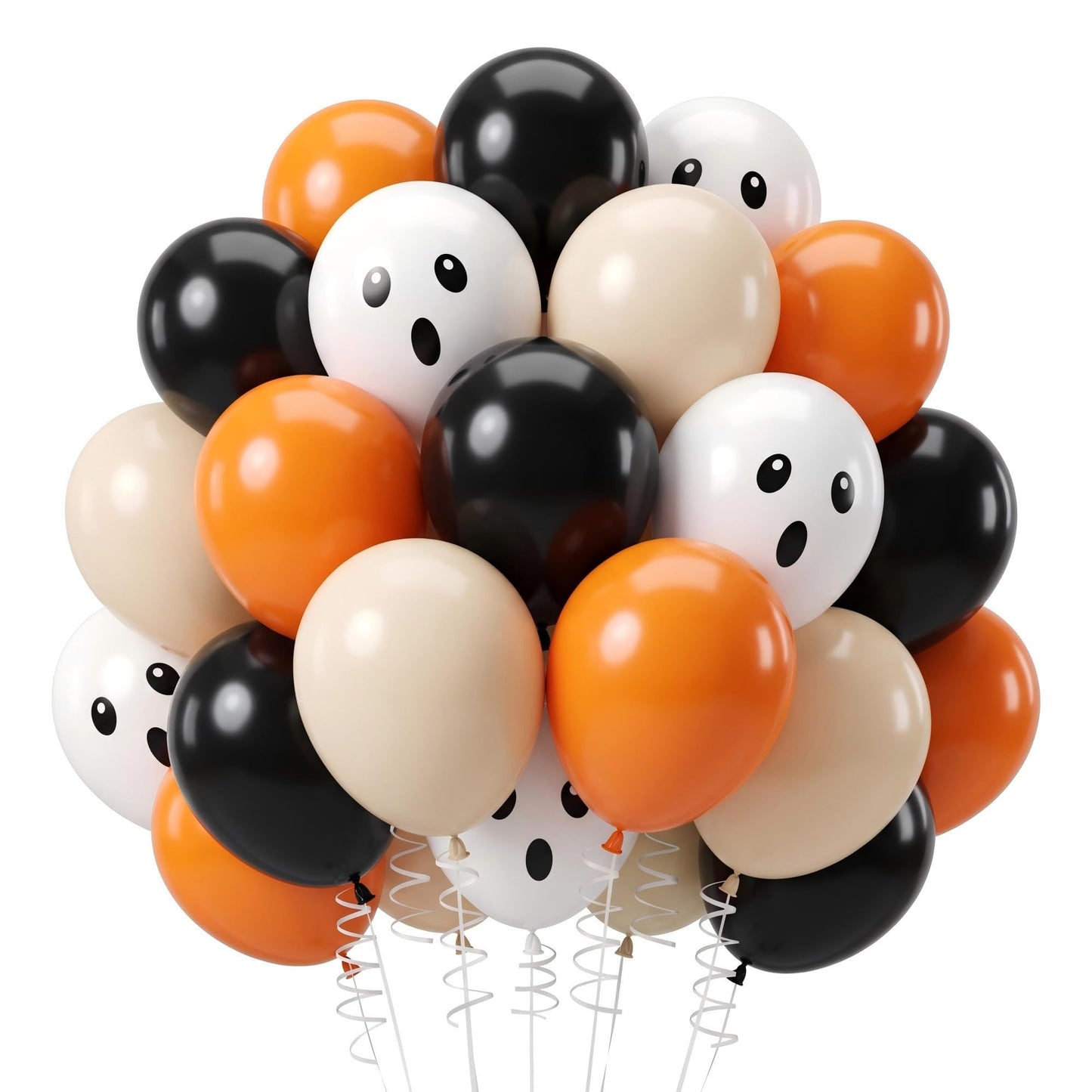 Halloween Balloons Pink Orange Black Ghost 3D Bat Stickers Boo Party Decor