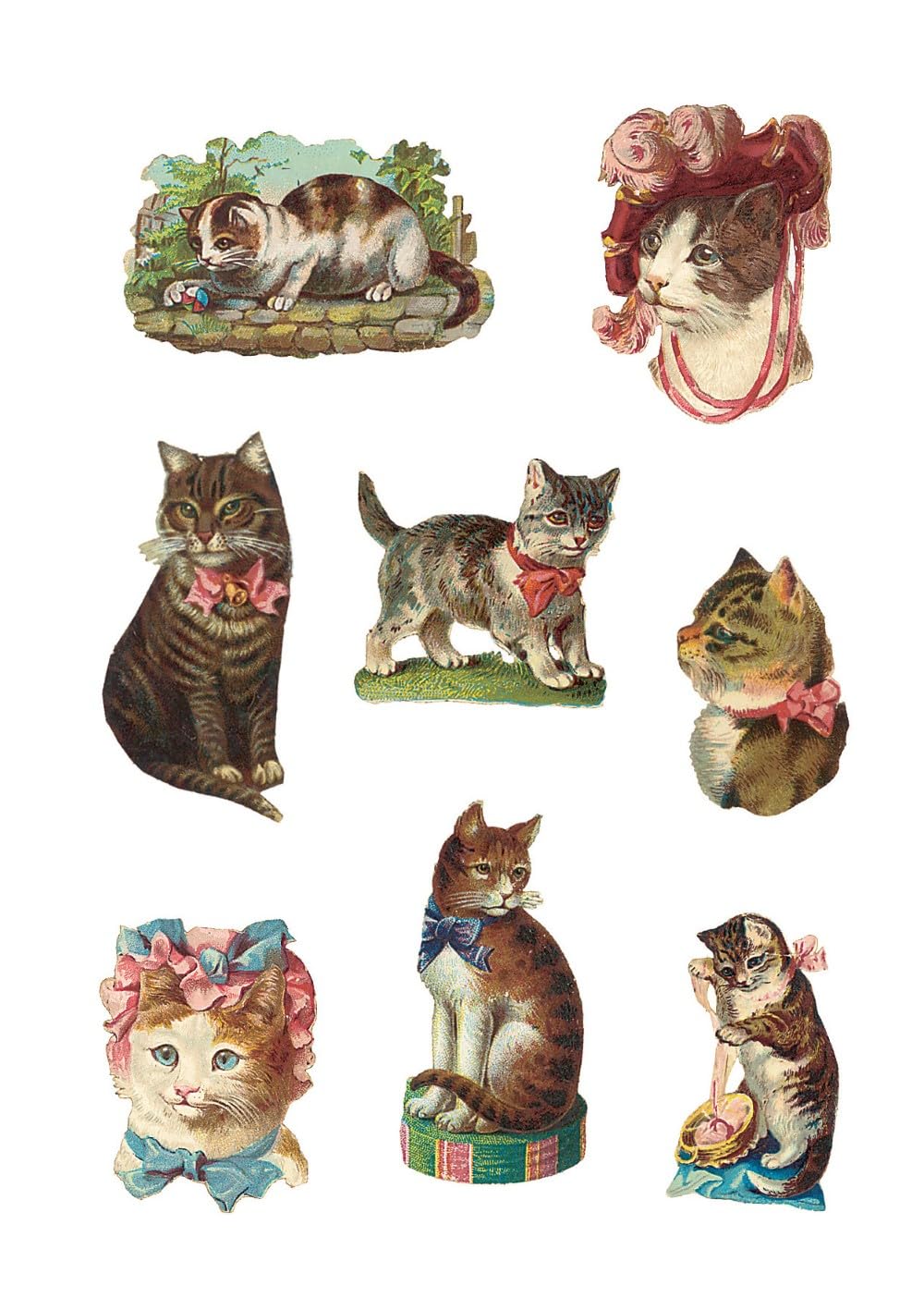 Glitter Stickers: Old-Time Cats and Kittens (Dover Little Activity Books: Pets)