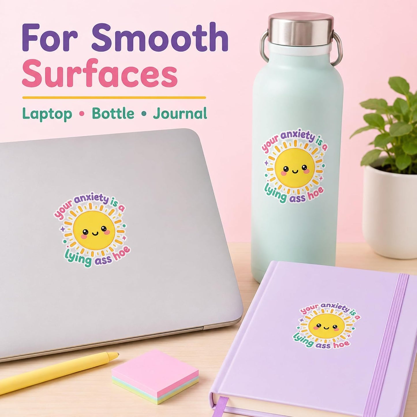 3pcs Funny Stickers for Adults, Funny Mental Health Stickers