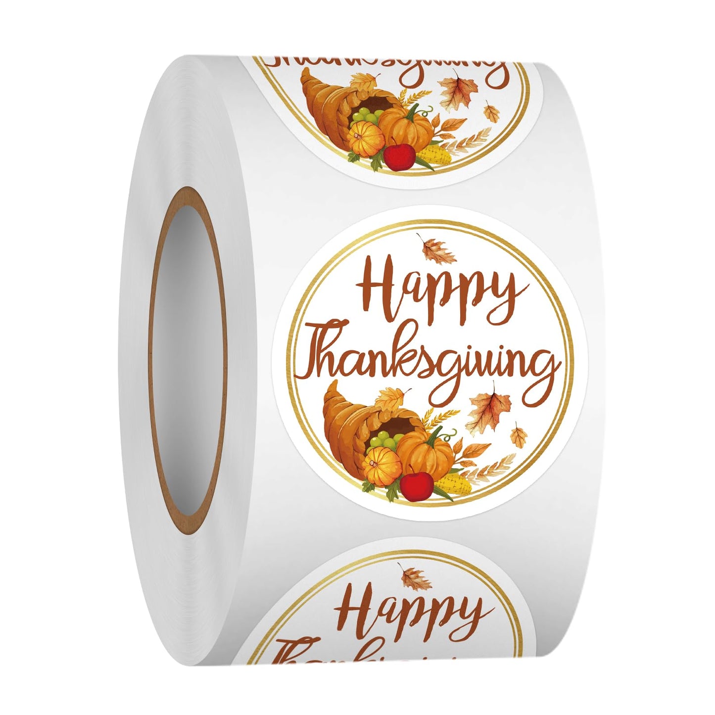 Heyfibro 500 Pcs 1.5 Inch Happy Holidays Stickers Christmas Sticker Roll for Envelopes,Gift Packing,Cards,Party Supplies (Snowflake)