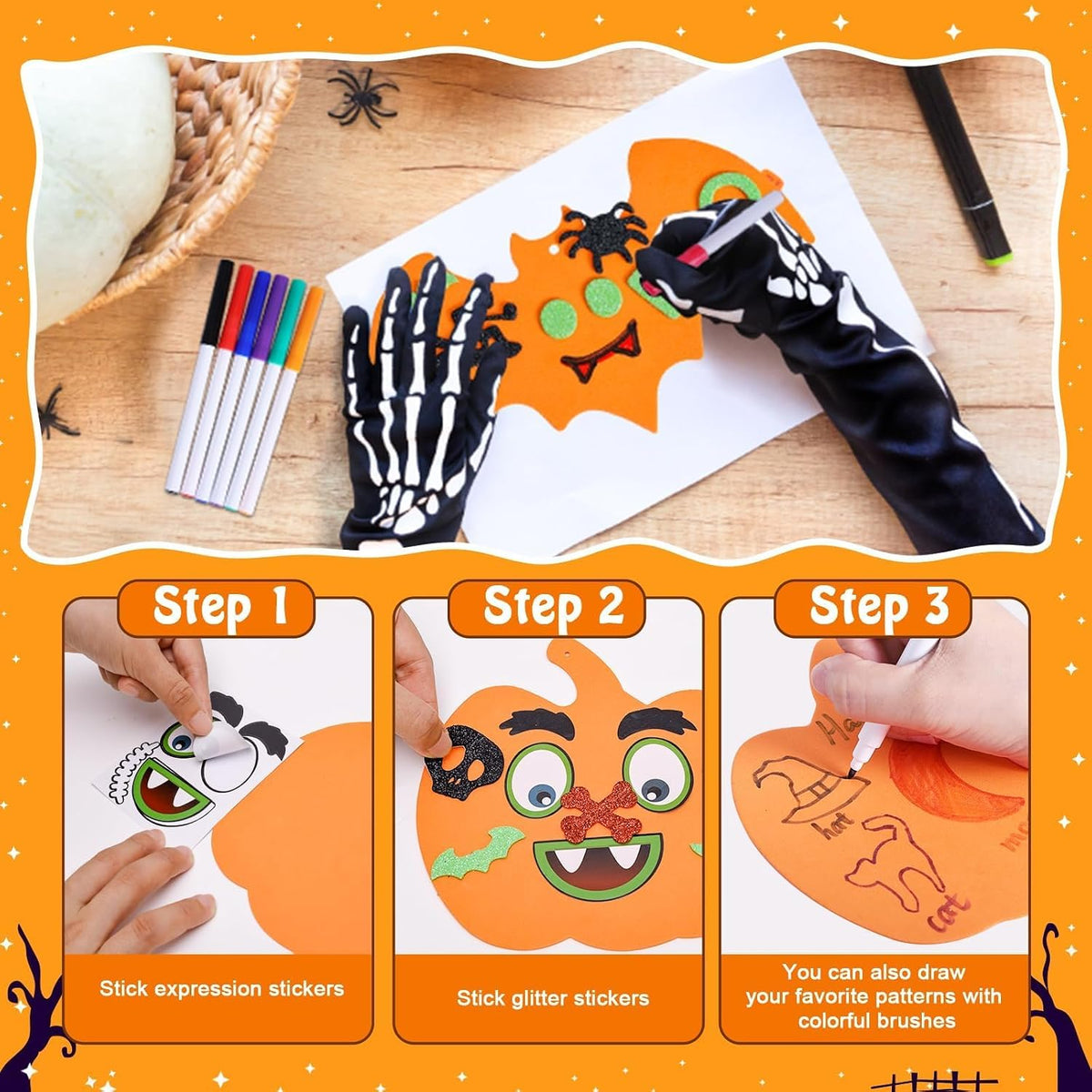 Garma Christmas Crafts for Kids 330PCS Foam Stickers DIY Art Craft Kit