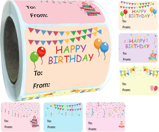 Happy Birthday Gift Tags Sticker Small Business Christmas Holiday Packaging