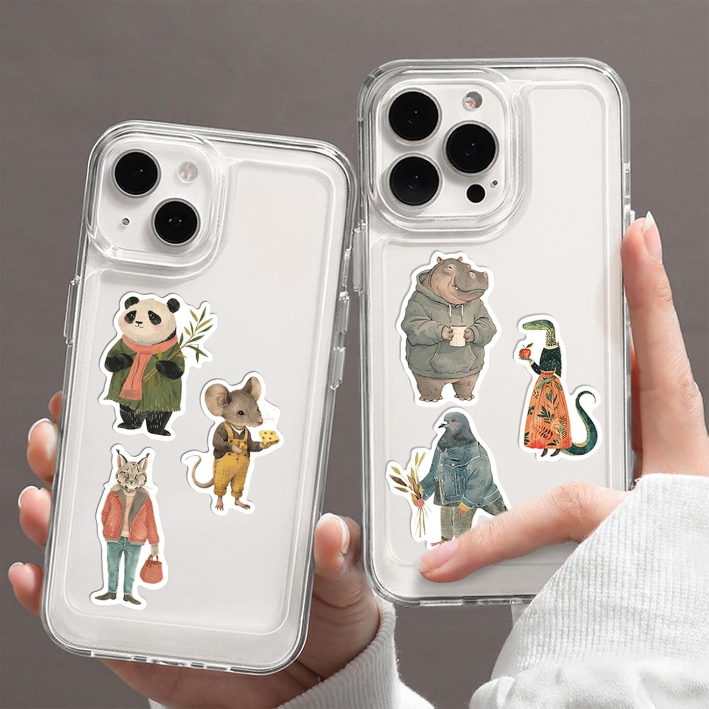 Ychsring Animal Stickers - Zoo Party 50 Pcs Waterproof Vinyl Cartoon Animal Stickers for Water Bottle, Laptop, Phone Case, Cup, Guitar - Forest Woodland Animal Stickers for Kids, Teens & Adults