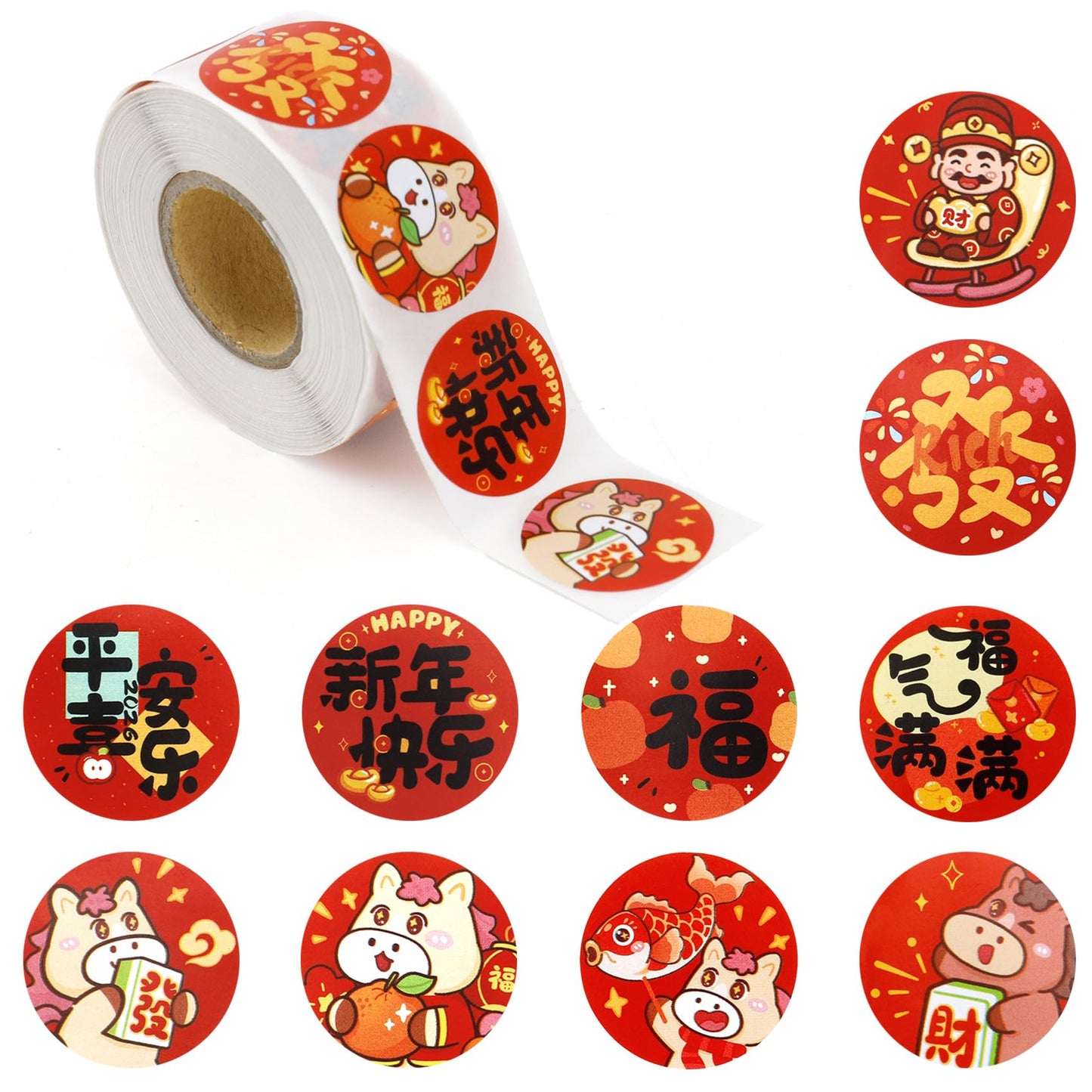 Halloween Stickers for Adults, 500PCS Round Happy Halloween Roll, Self Adhesive Spider Pumpkin Bat Seals Label Sticker Decals for Cards Gift Envelopes Crafts Holiday Halloween Party Favors Decorations