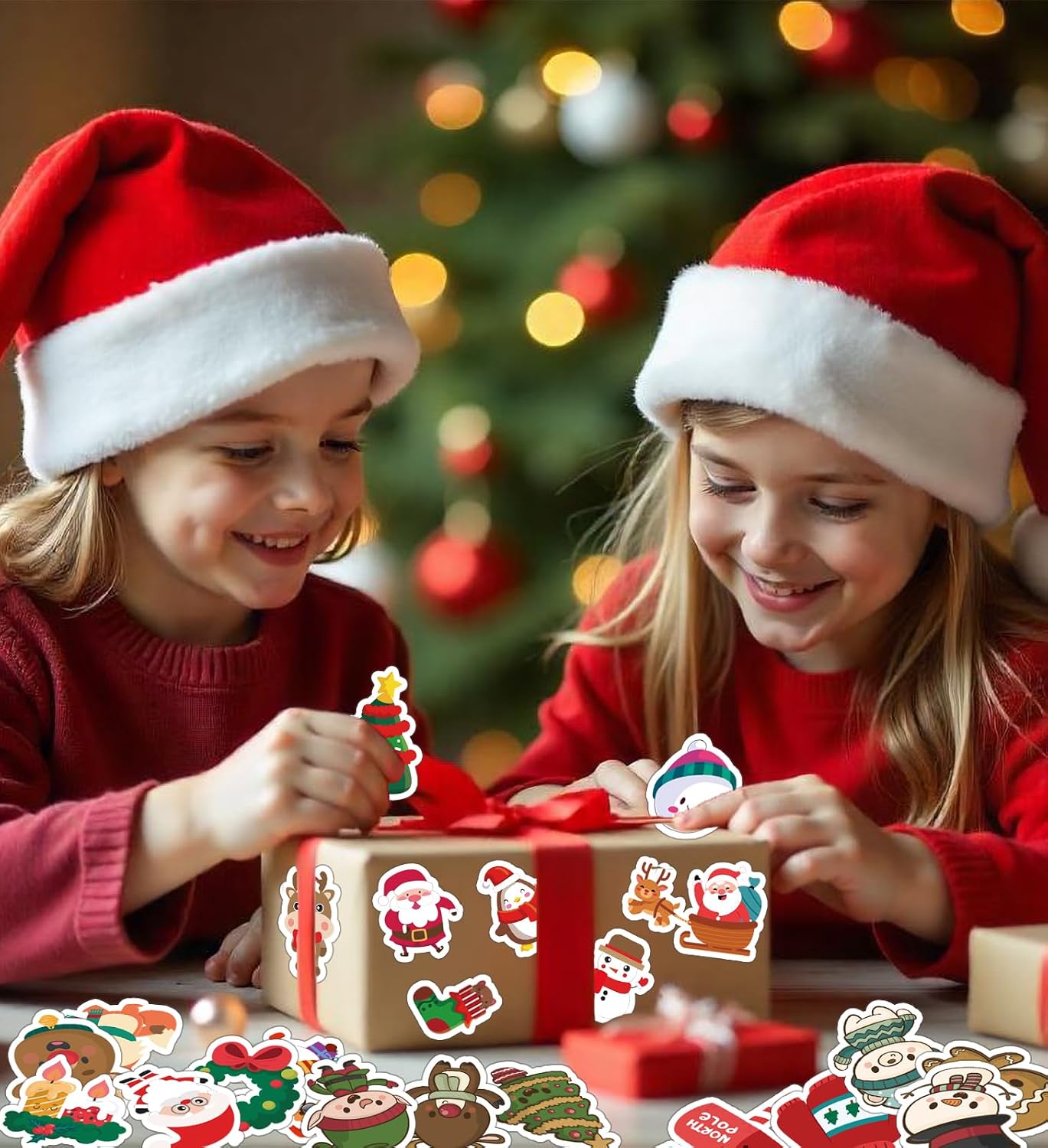 Stocking Stuffers for Kids, 100PCS Christmas Stickers, Xmas Games Crafts