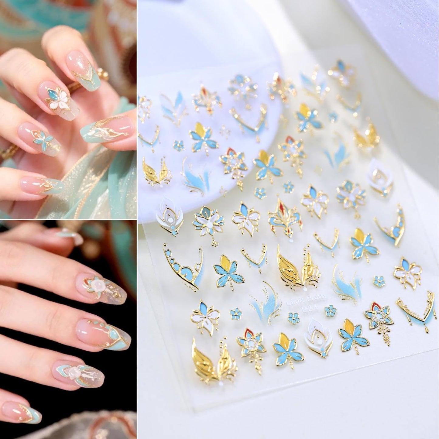 Maple Nail Stickers Leaf Mushroom Nail Decals 3D Self-Adhesive Boots Envelope Nails Designs 5D Embossed Animals Plants Insects Nails Supplies for Women Holiday DIY Manicure 1 Sheet
