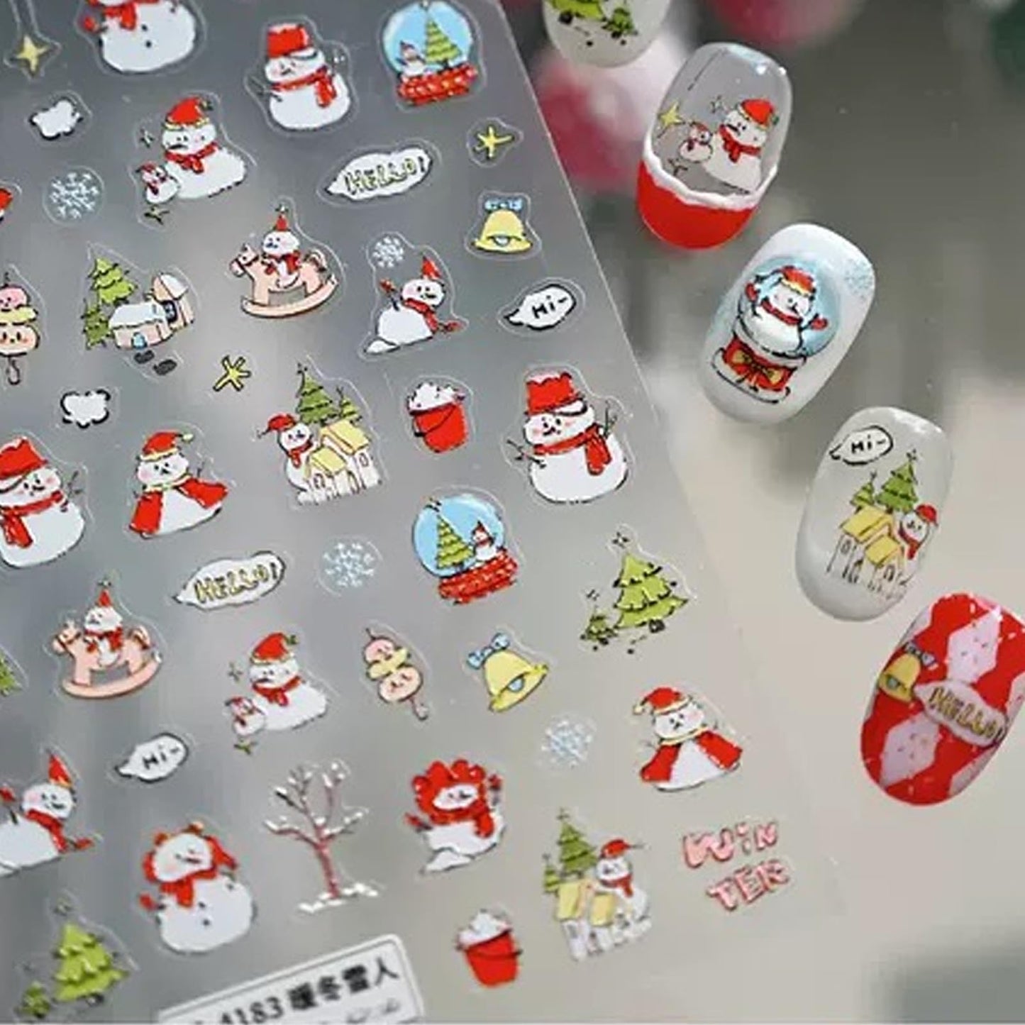 Maple Nail Stickers Leaf Mushroom Nail Decals 3D Self-Adhesive Boots Envelope Nails Designs 5D Embossed Animals Plants Insects Nails Supplies for Women Holiday DIY Manicure 1 Sheet