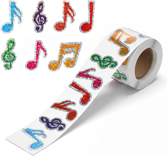 500 PCS Music Note Stickers Colorful Musical Notes Sticker Music Stickers