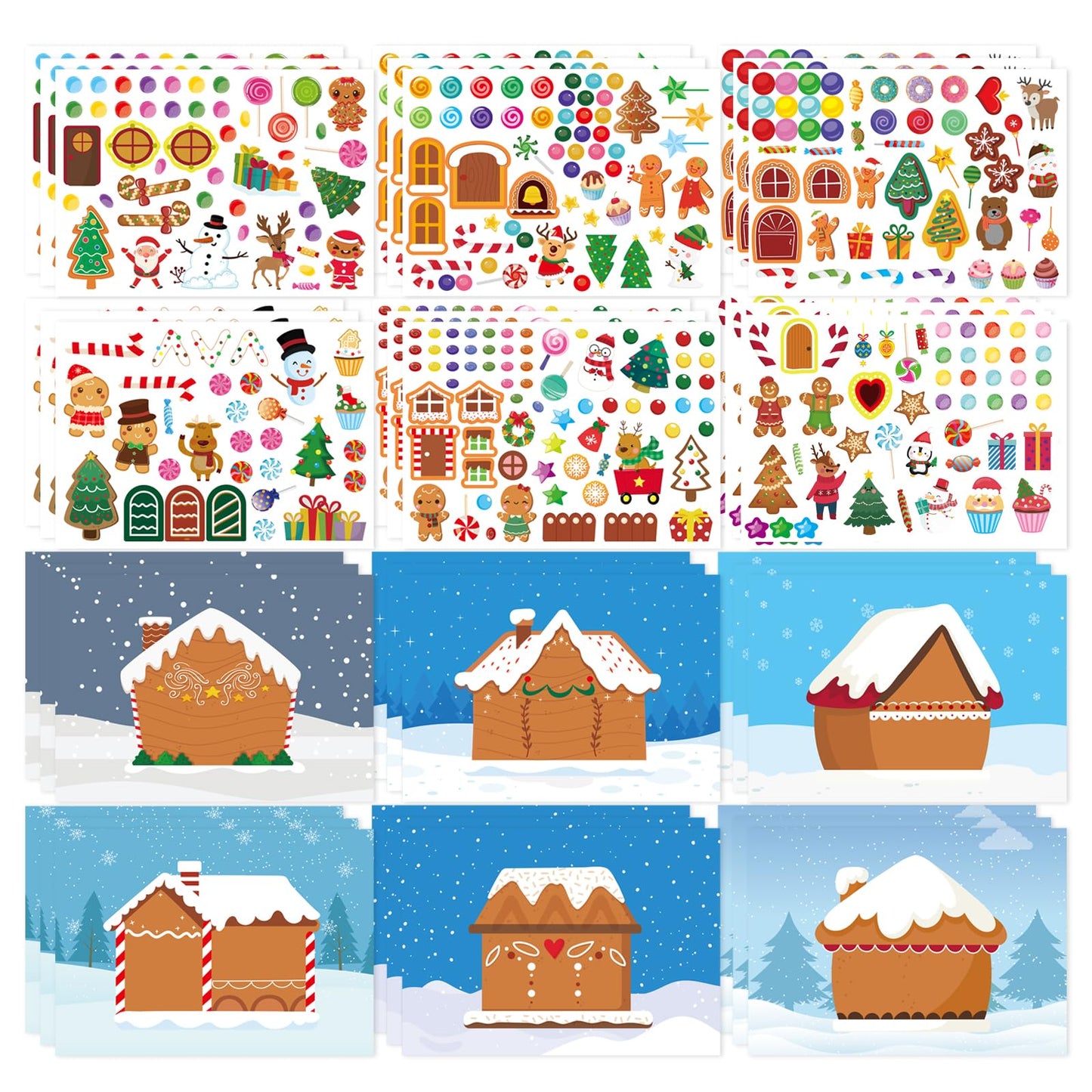 32 Sheets Christmas Stickers for Kids, Make Your Own Sticker, Kid Christmas