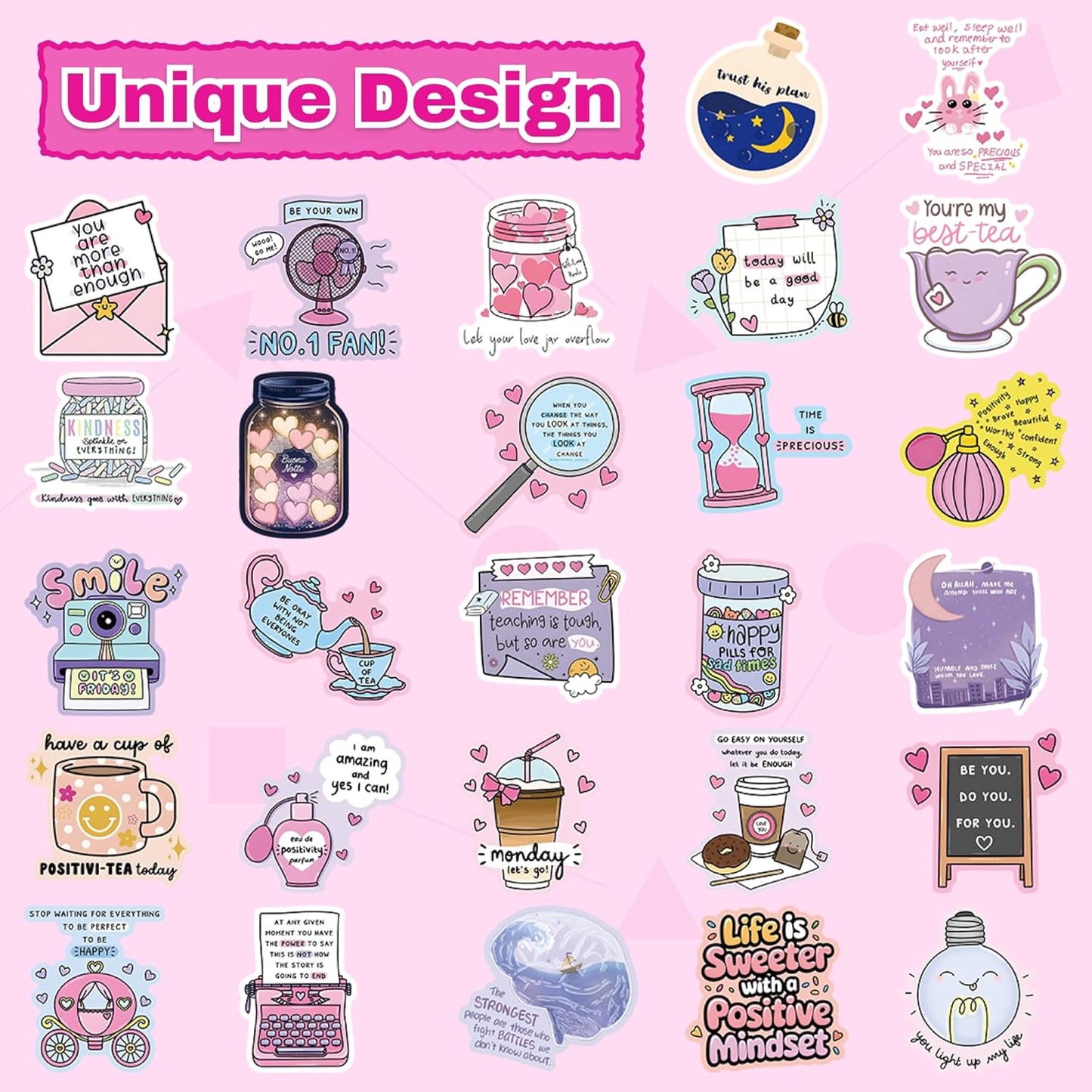 200 Pcs Cute Positive Affirmation Stickers for Journaling Aesthetic