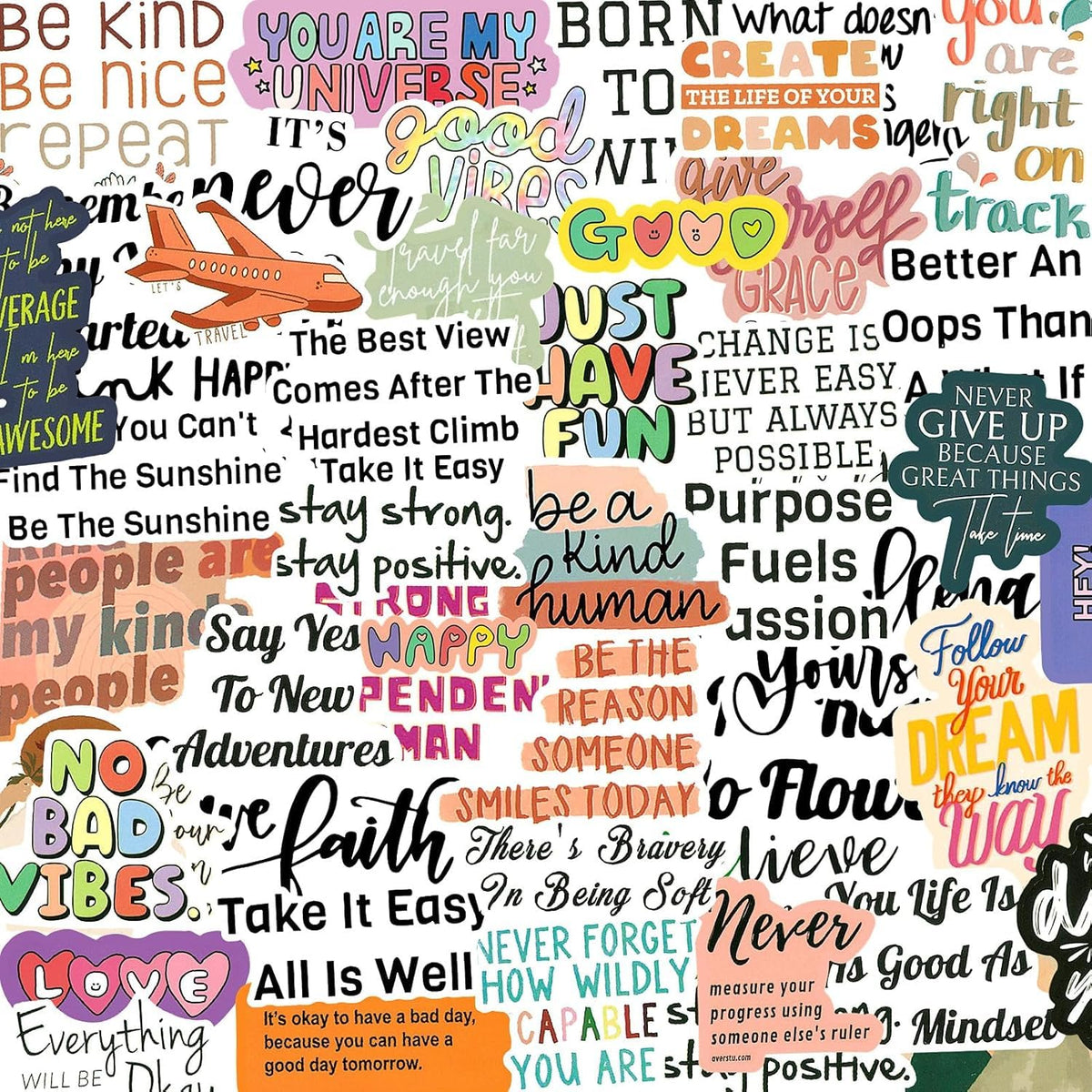 300PCS Inspirational Motivational Stickers for Scrapbook Planner Adults