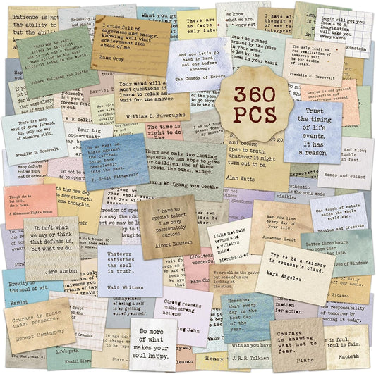 HomSeon 360PCS Vintage Typewriter Style Stickers