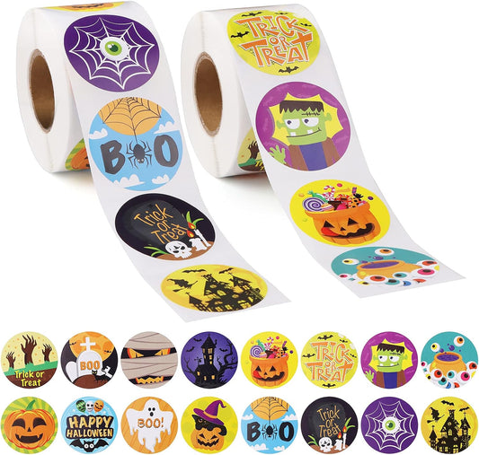 1000 Pcs Halloween Roll Stickers for Kids Teens