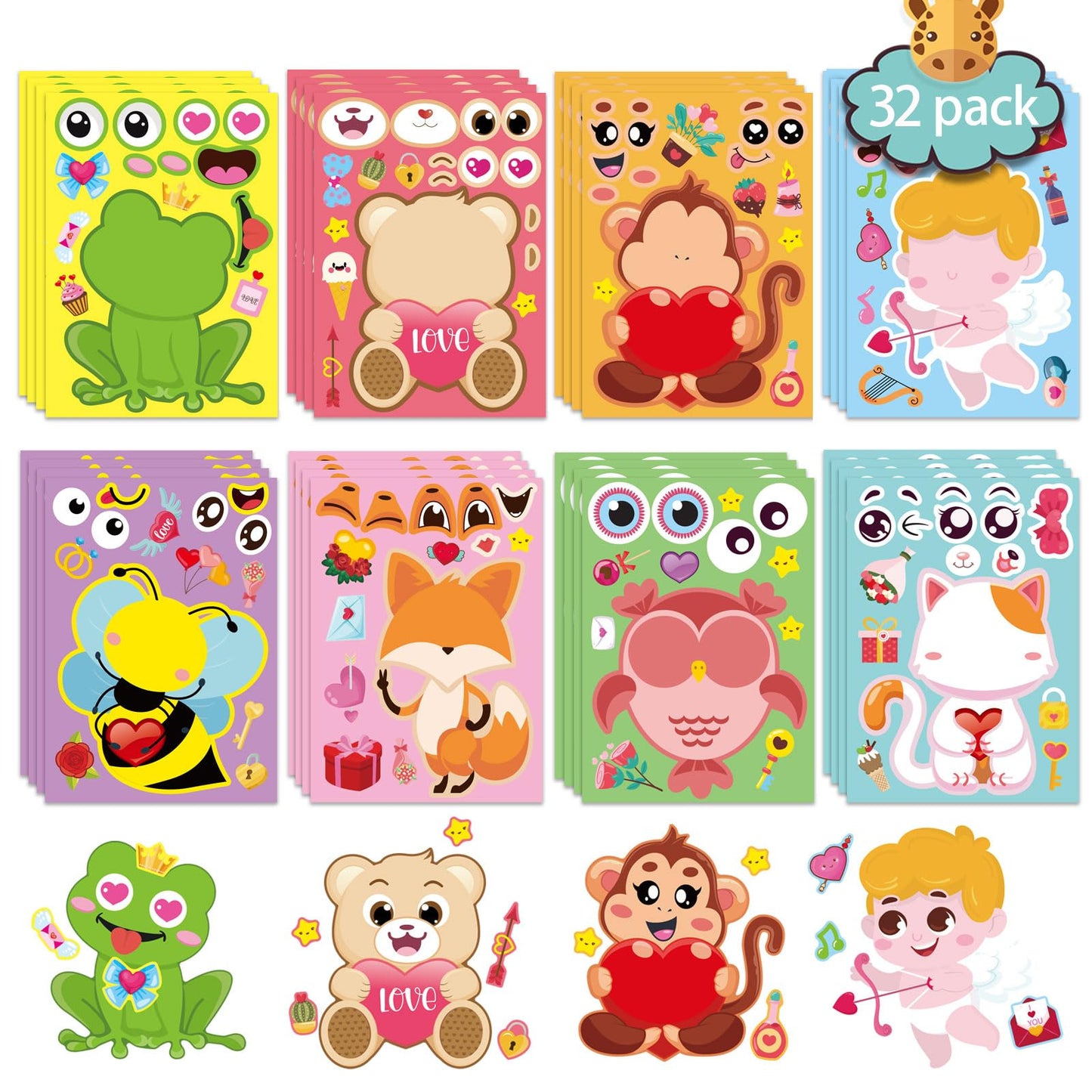 24 Sheets Summer Stickers for Kids, Hawaii Tropical Pool Beach Sticker