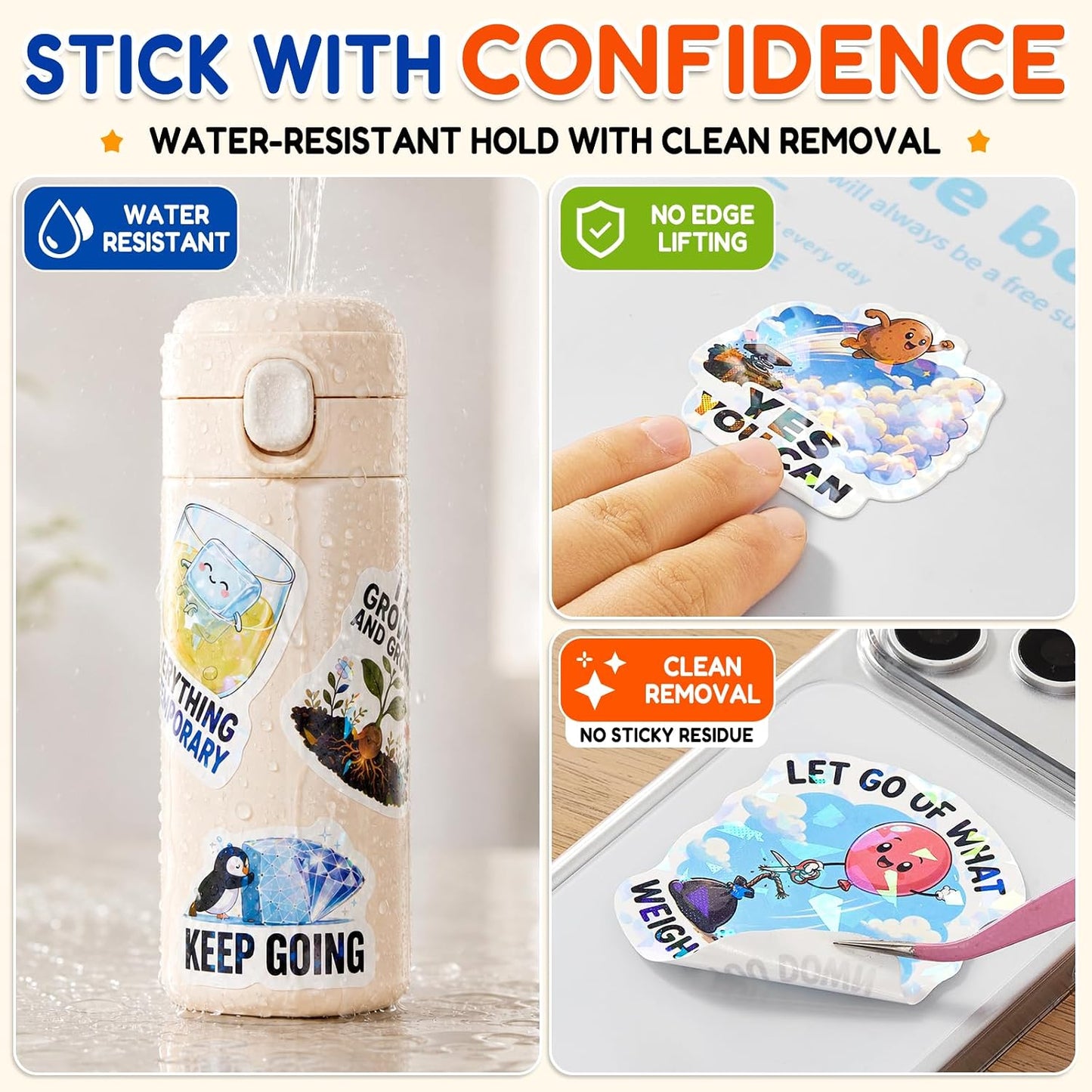 200 PCS Motivational Stickers Positive Affirmation Stickers for Teens Adult
