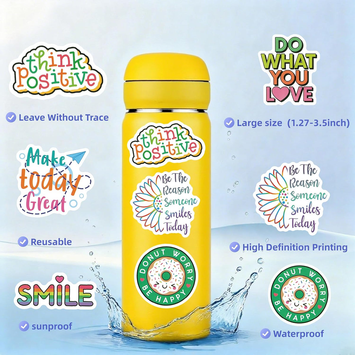 300PCS Motivational Inspirational Quote Stickers for Adults Teens Students