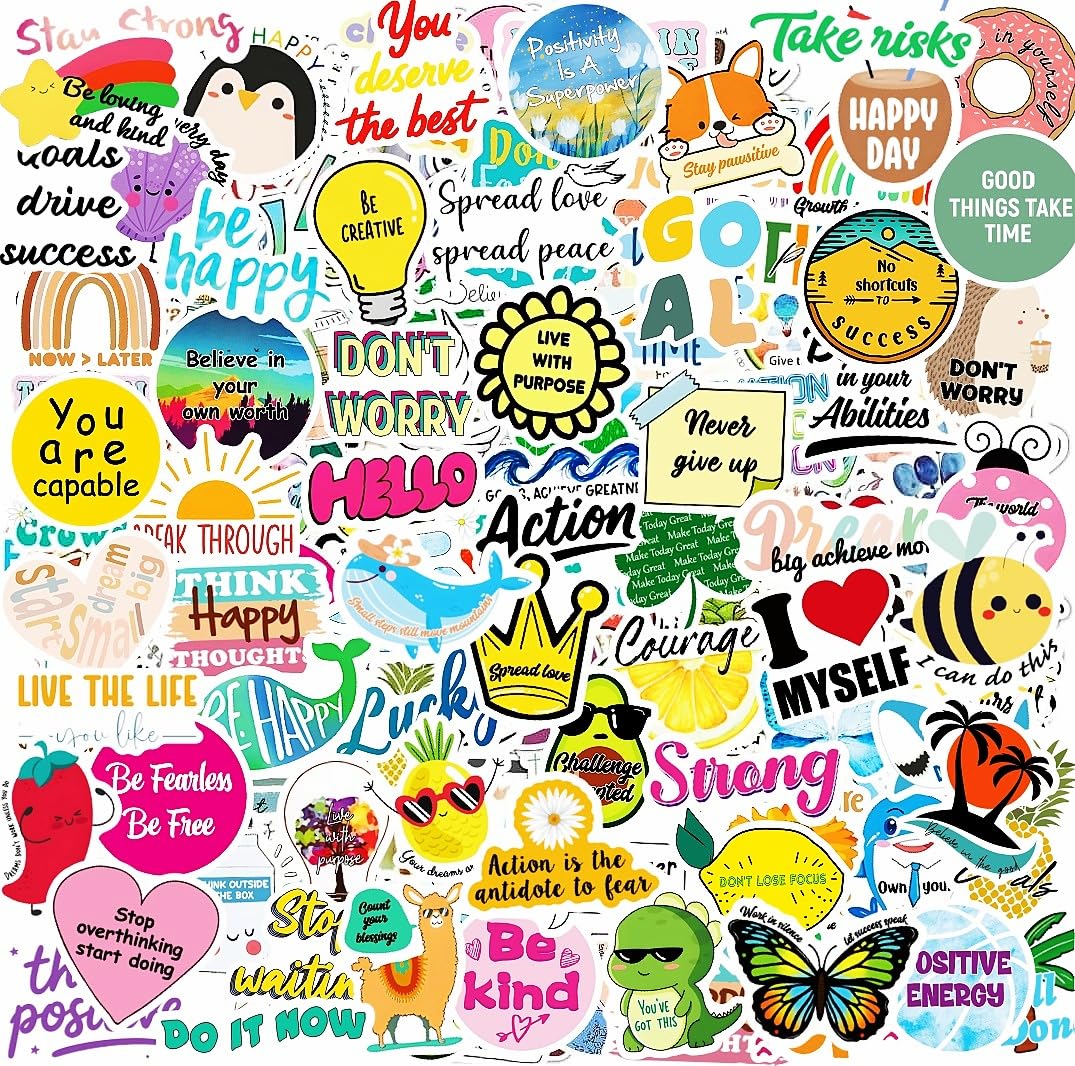 300PCS Motivational Inspirational Stickers for Scrapbook Planner Journaling