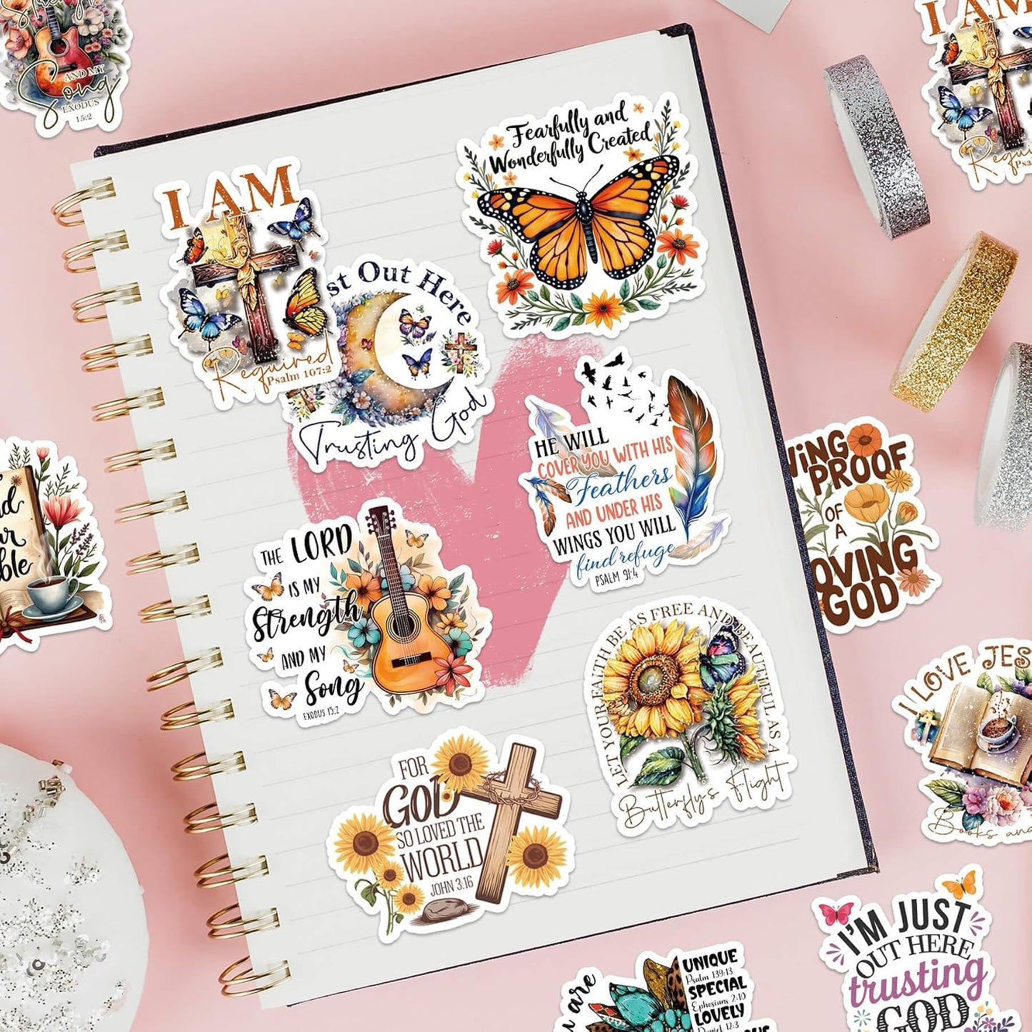 100 Pcs Christian Faith Stickers