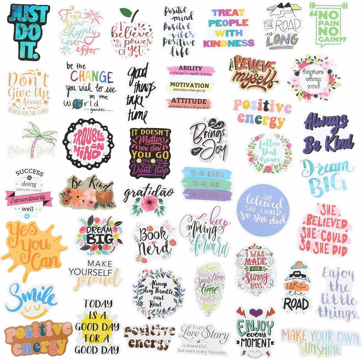 200pcs Motivational Quote Stickers for Women Adults Students Teens