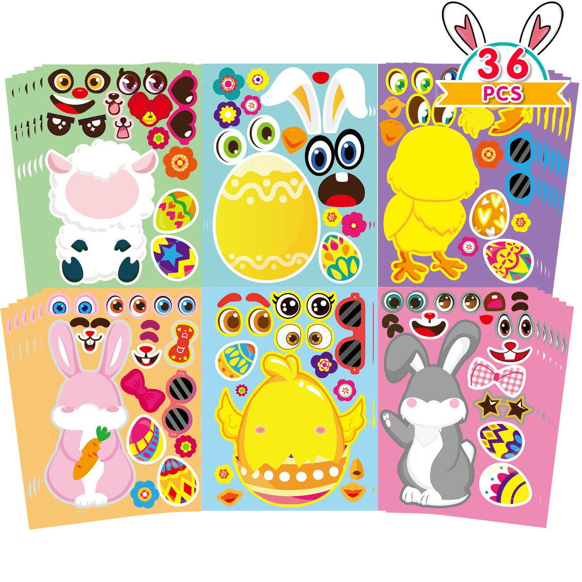 32 Sheets Christmas Stickers for Kids, Make Your Own Sticker, Kid Christmas