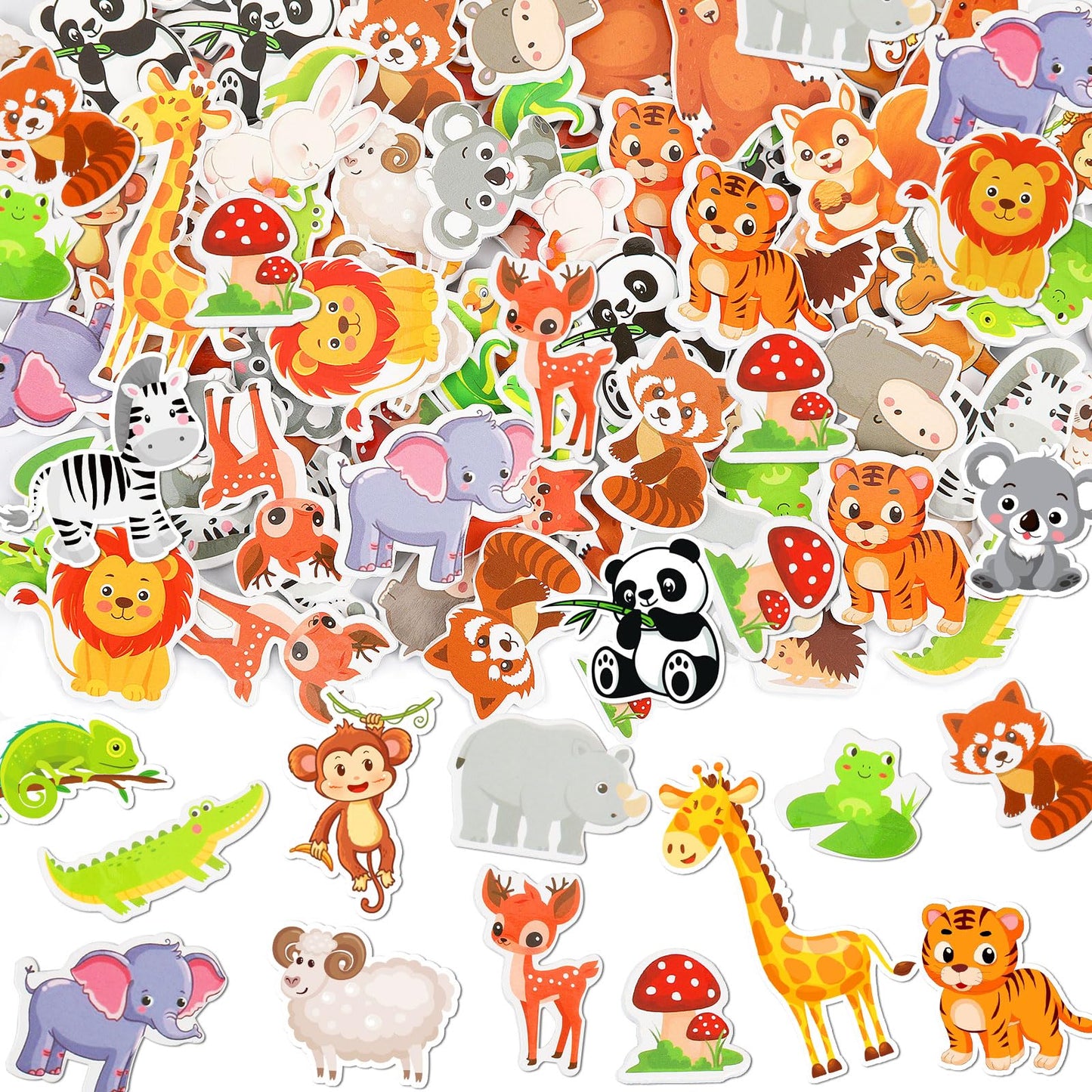 JULBEAR 300 Pcs Christmas Foam Stickers Self-Adhesive Bulk Party Favors