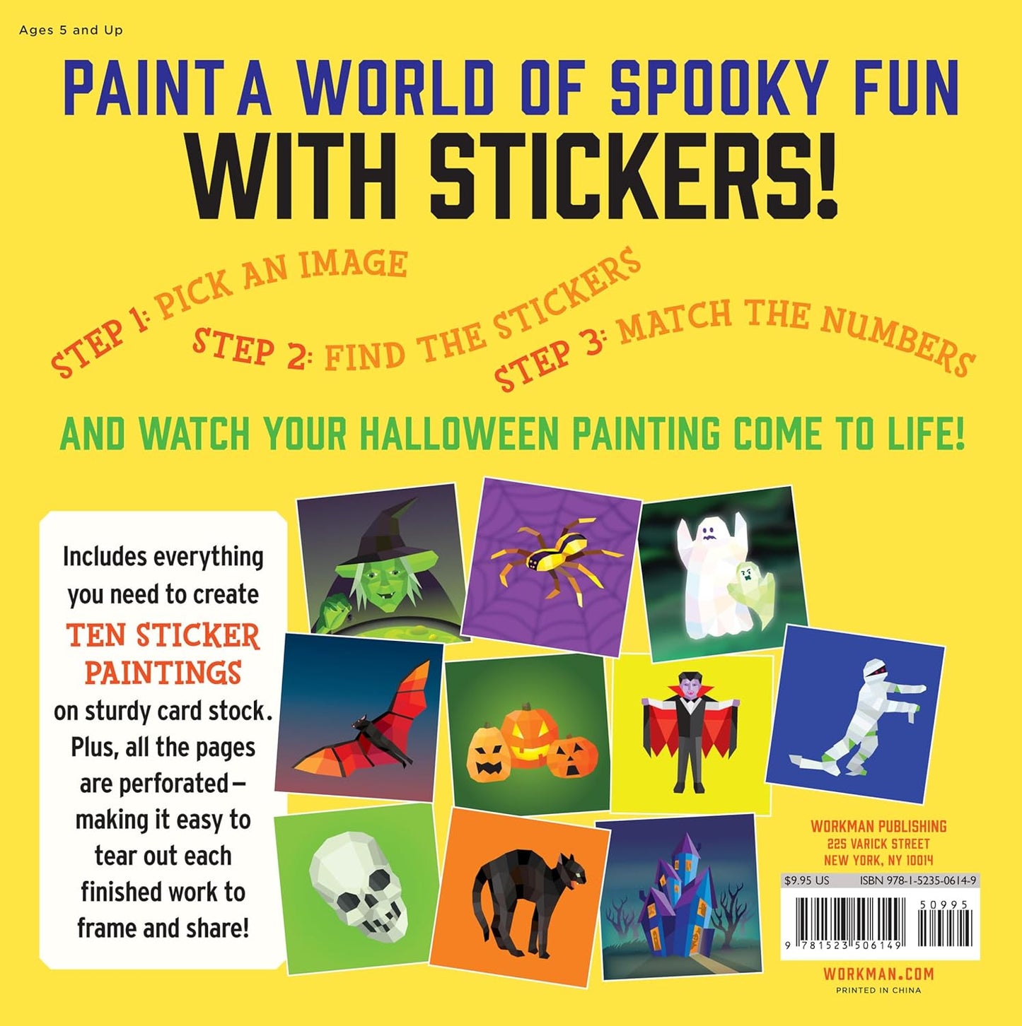 Paint by Sticker Kids (Official): Halloween: Create 10 Pictures One Sticker at a Time! Includes Glow-in-the-Dark Stickers