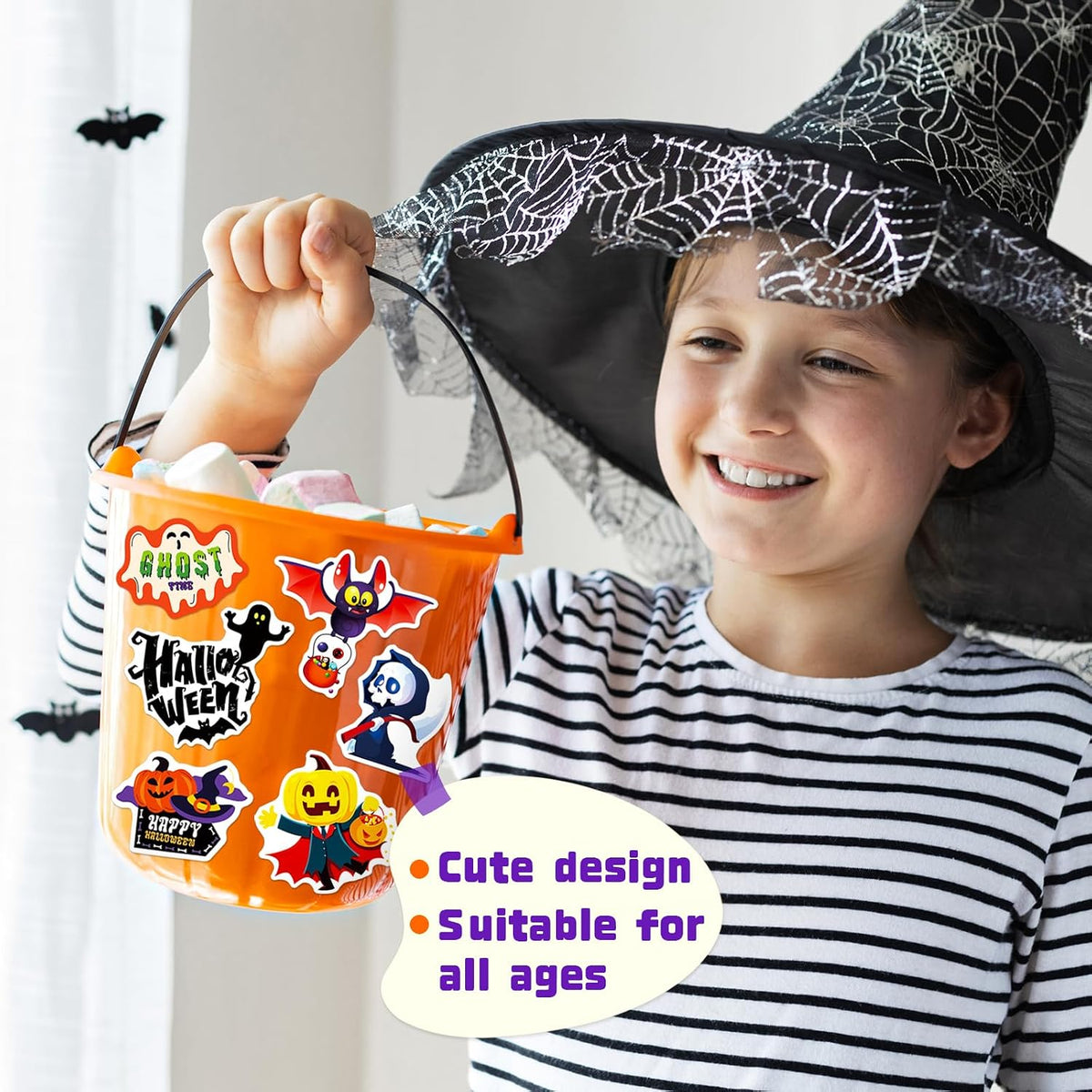300PCS Halloween Stickers for Kids, Vinyl Holiday Decals